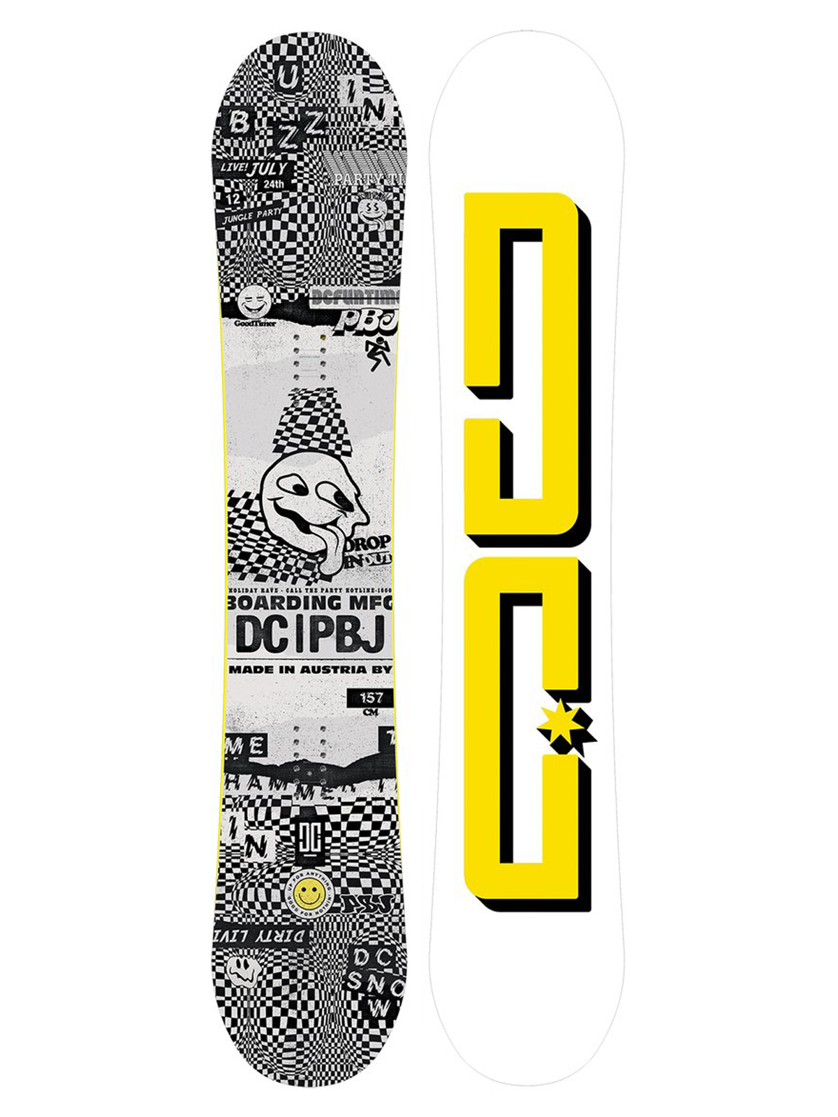 Mens DC Pbj Snowboard (white/yellow/black)