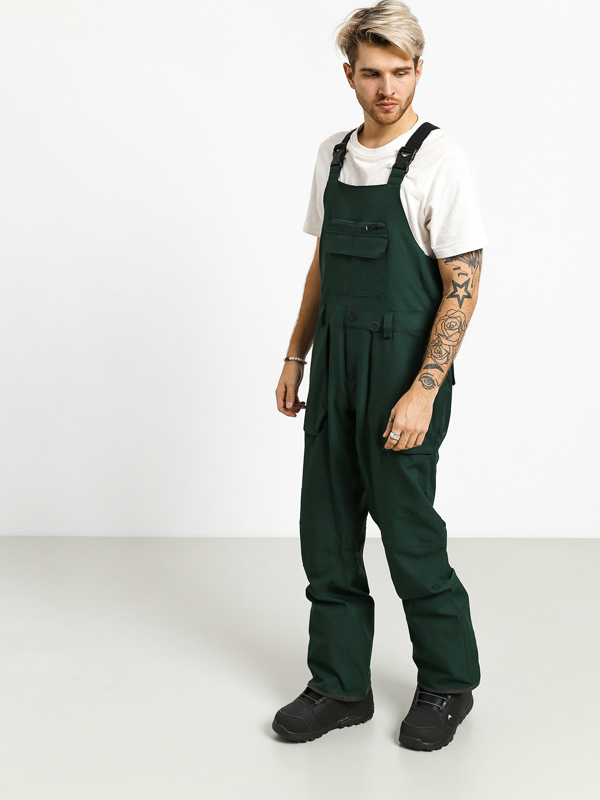 Mens Volcom Roan Bib Overall Snowboard pants (dkg)