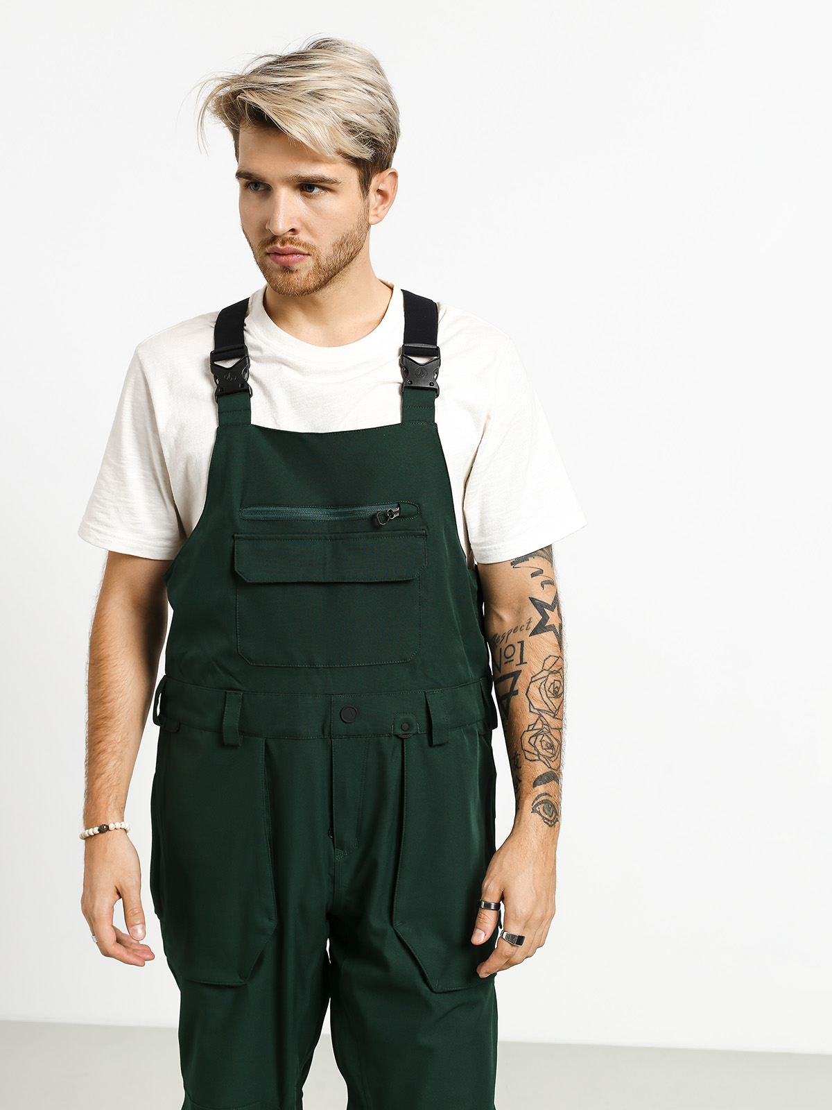 Mens Volcom Roan Bib Overall Snowboard pants (dkg)