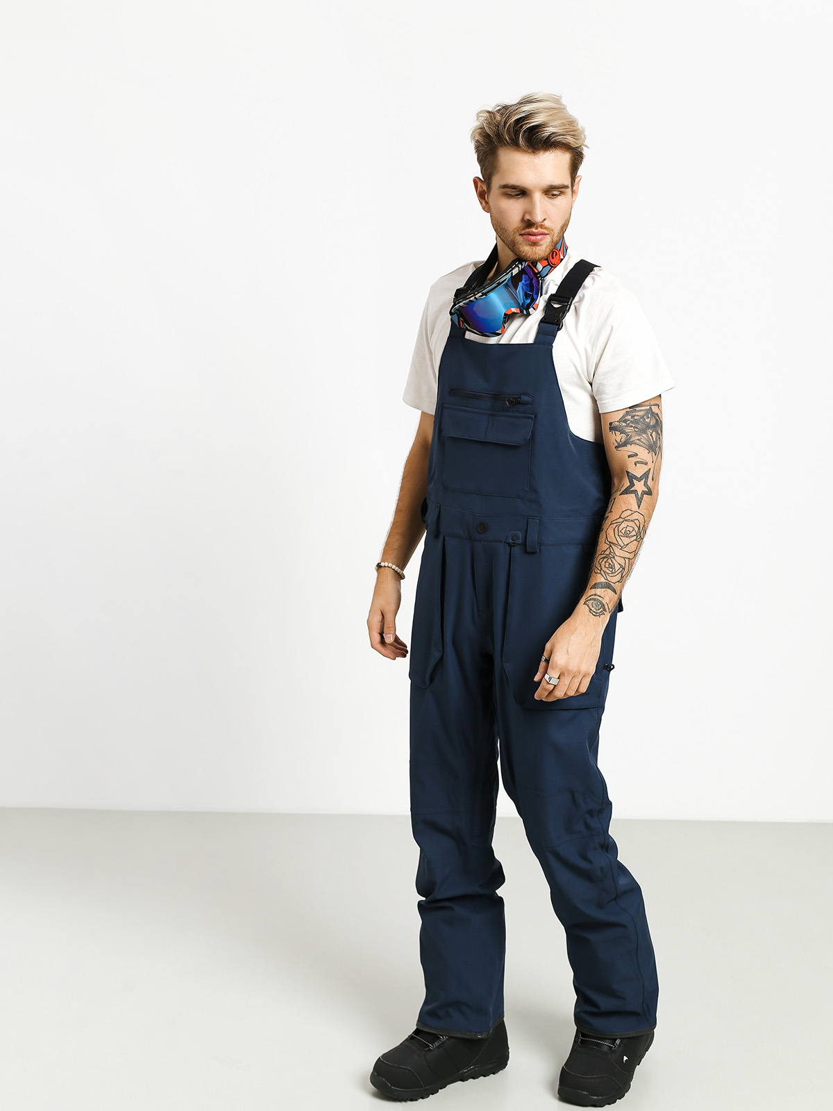 Mens Volcom Roan Bib Overall Snowboard pants (nvy)