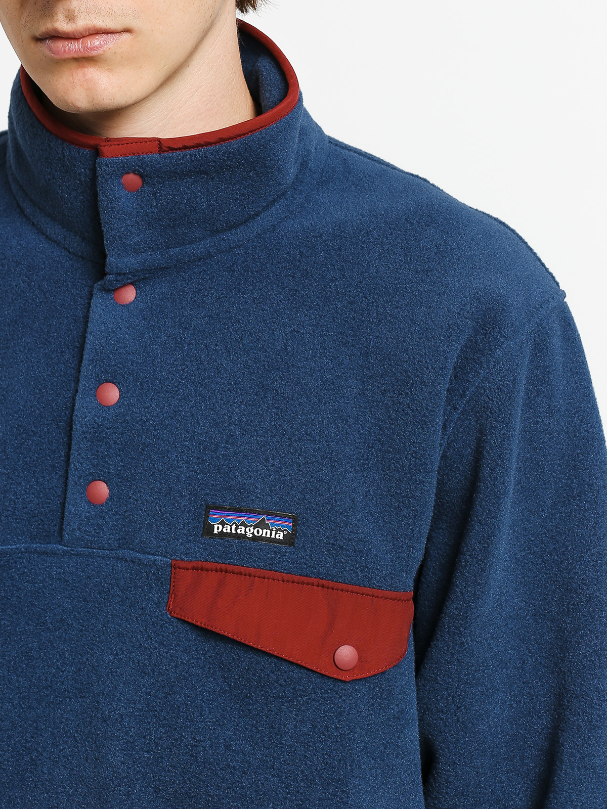 Mens Patagonia Synchilla Snap T Fleece  (stone blue)