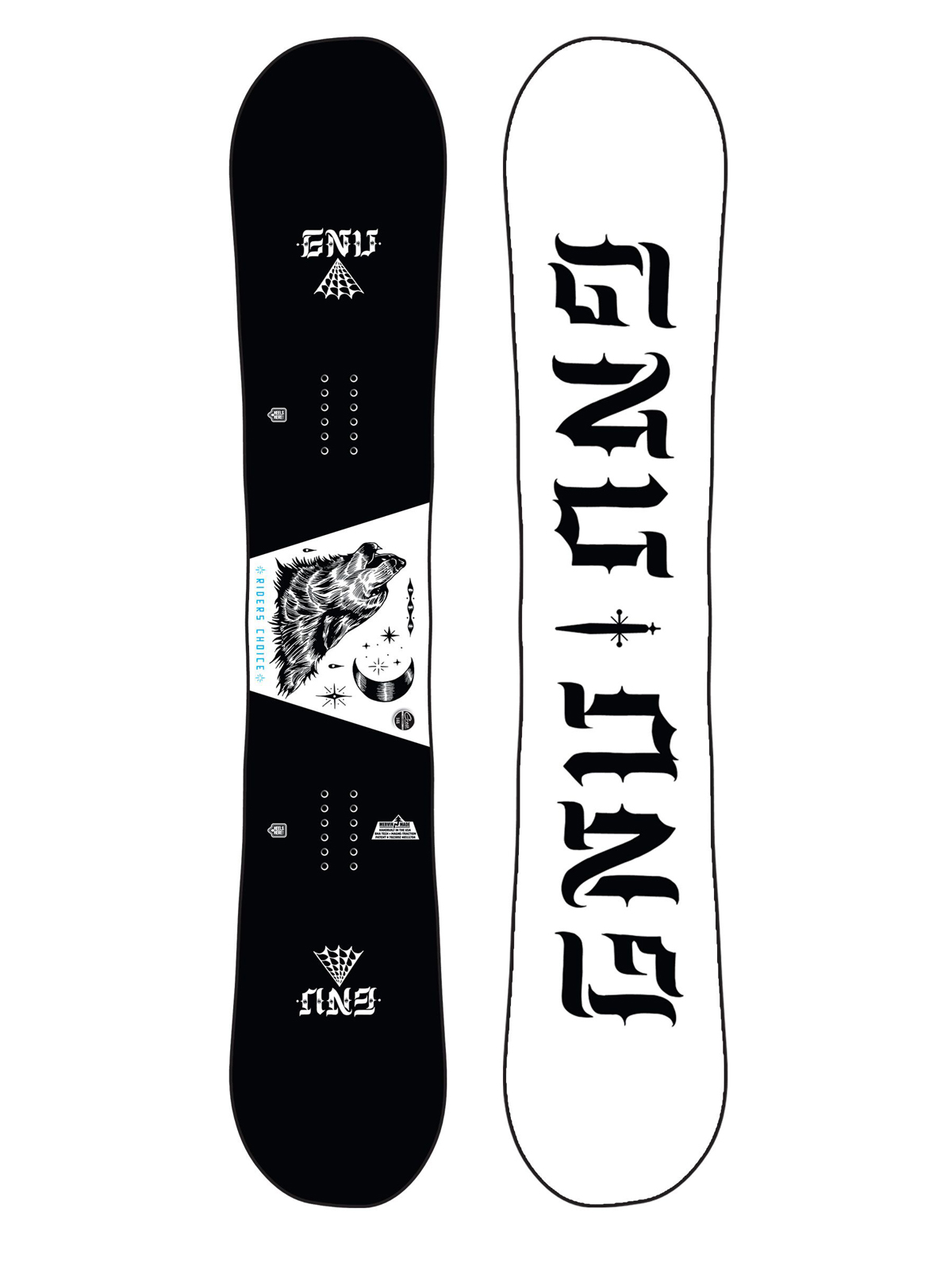 Mens Gnu Asym Riders Choice C2X Snowboard (wolf/white)