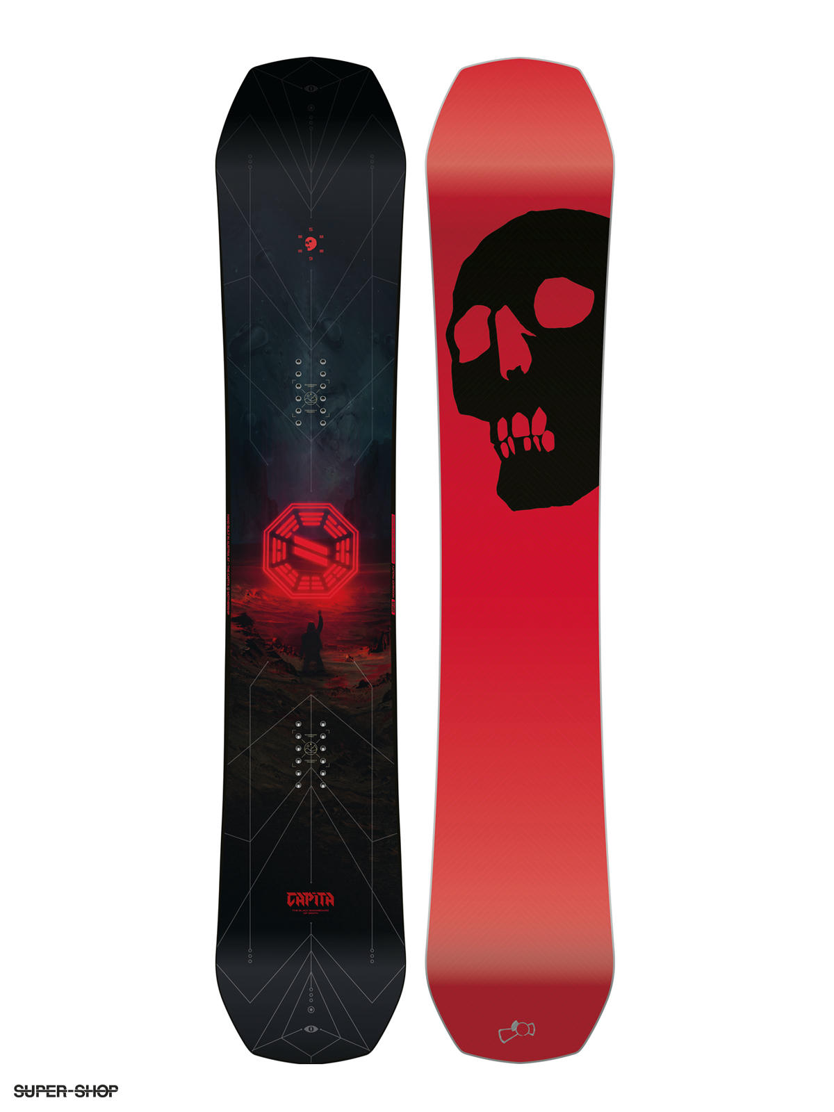 snowboards black