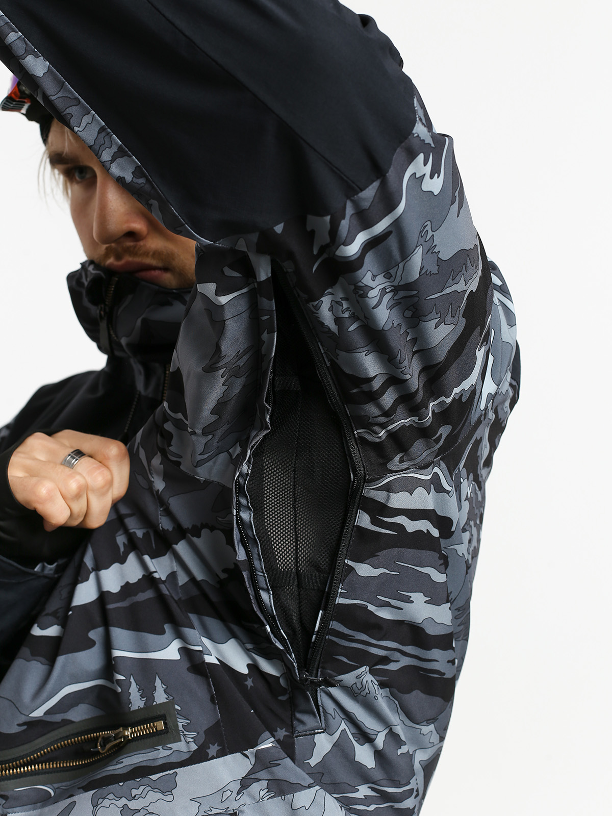 Herren Quiksilver Arrow Wood Snowboard jacke (black snowscene)