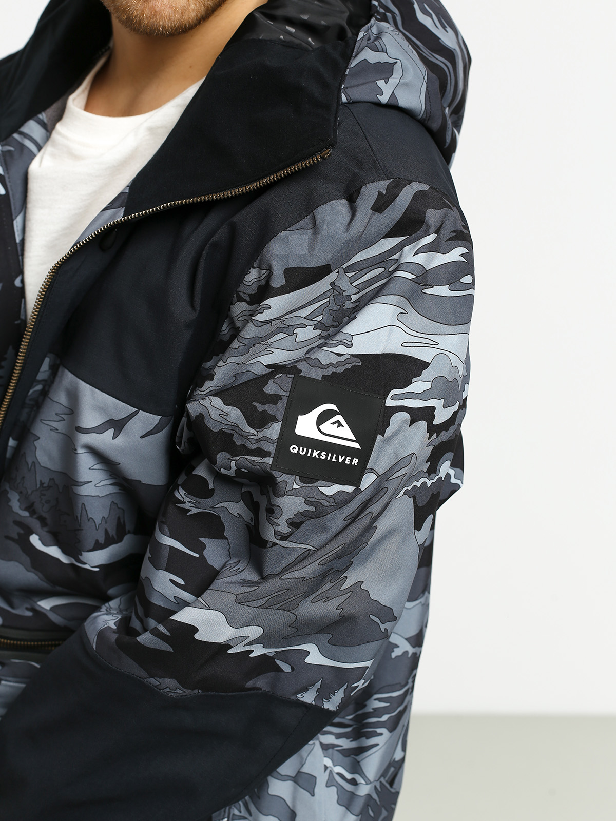 Herren Quiksilver Arrow Wood Snowboard jacke (black snowscene)