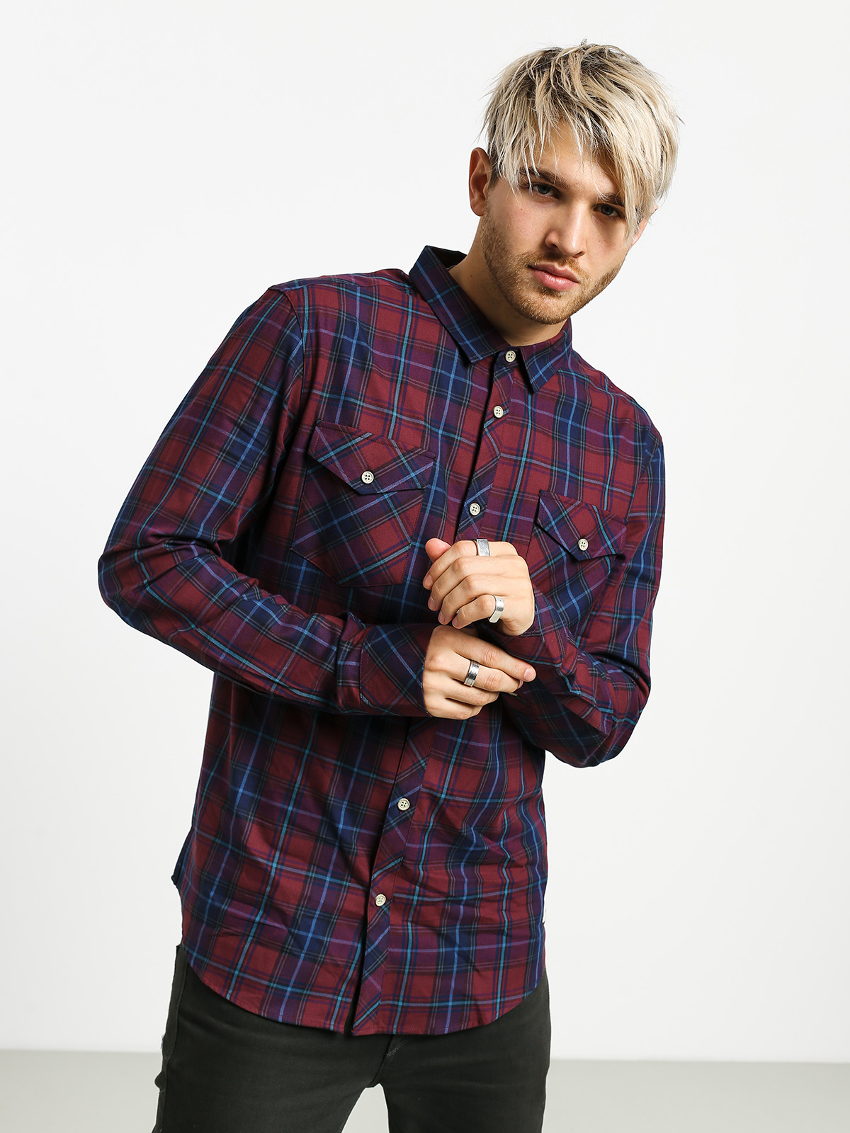 Iriedaily Mc Valle Shirt (navy red)