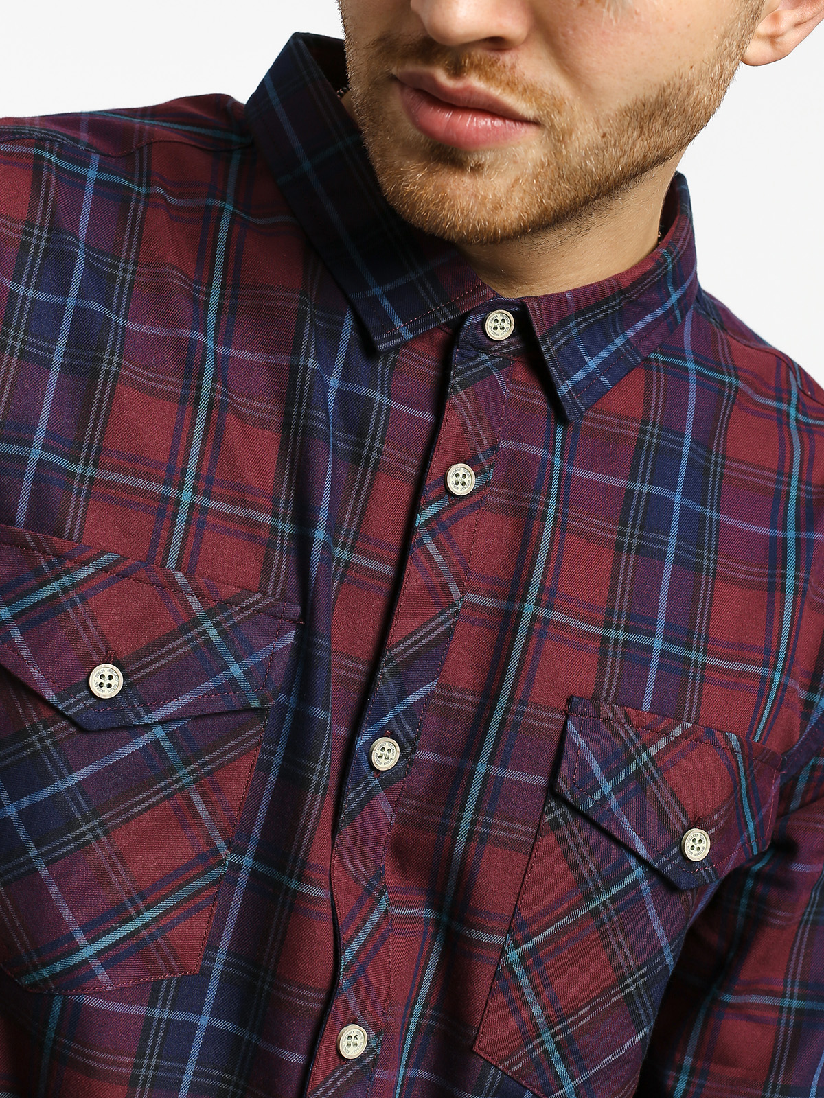 Iriedaily Mc Valle Shirt (navy red)