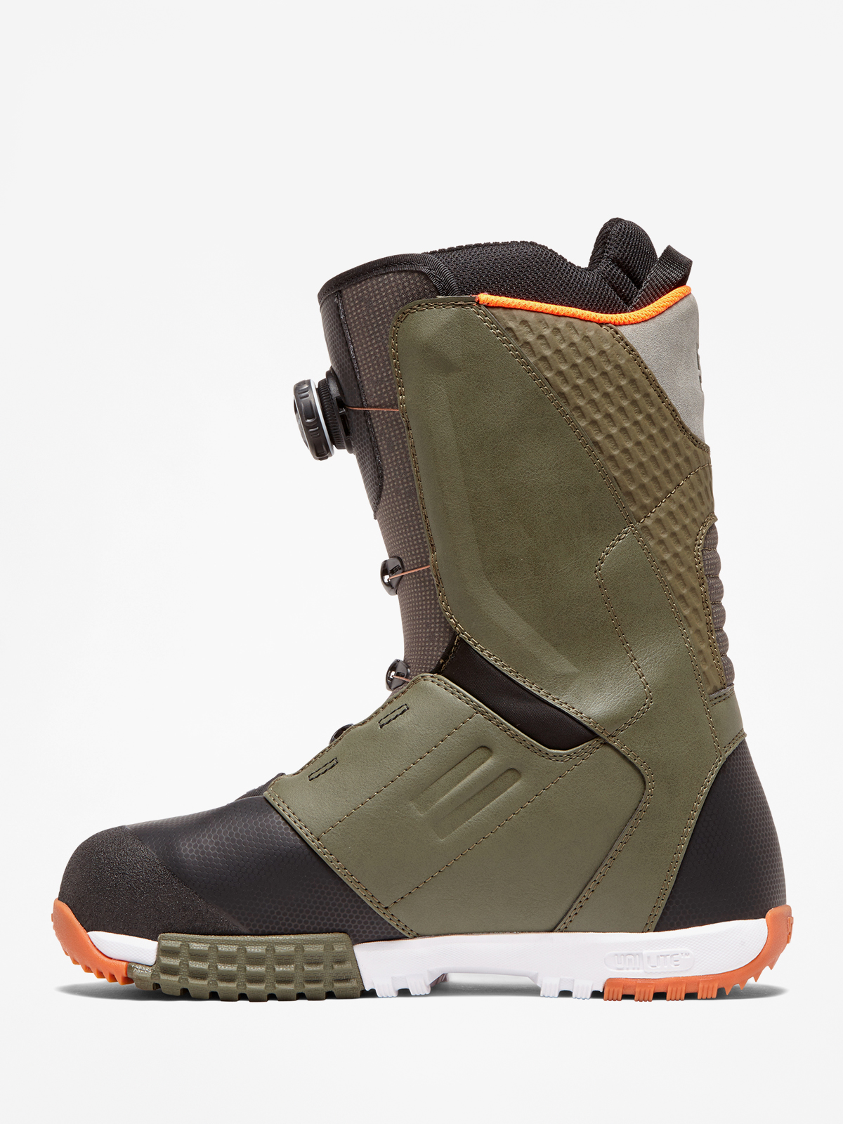 Bottes De Snowboard DC Judge 2024 - Taille 7.5 Homme - Double Boa - Vert Olive