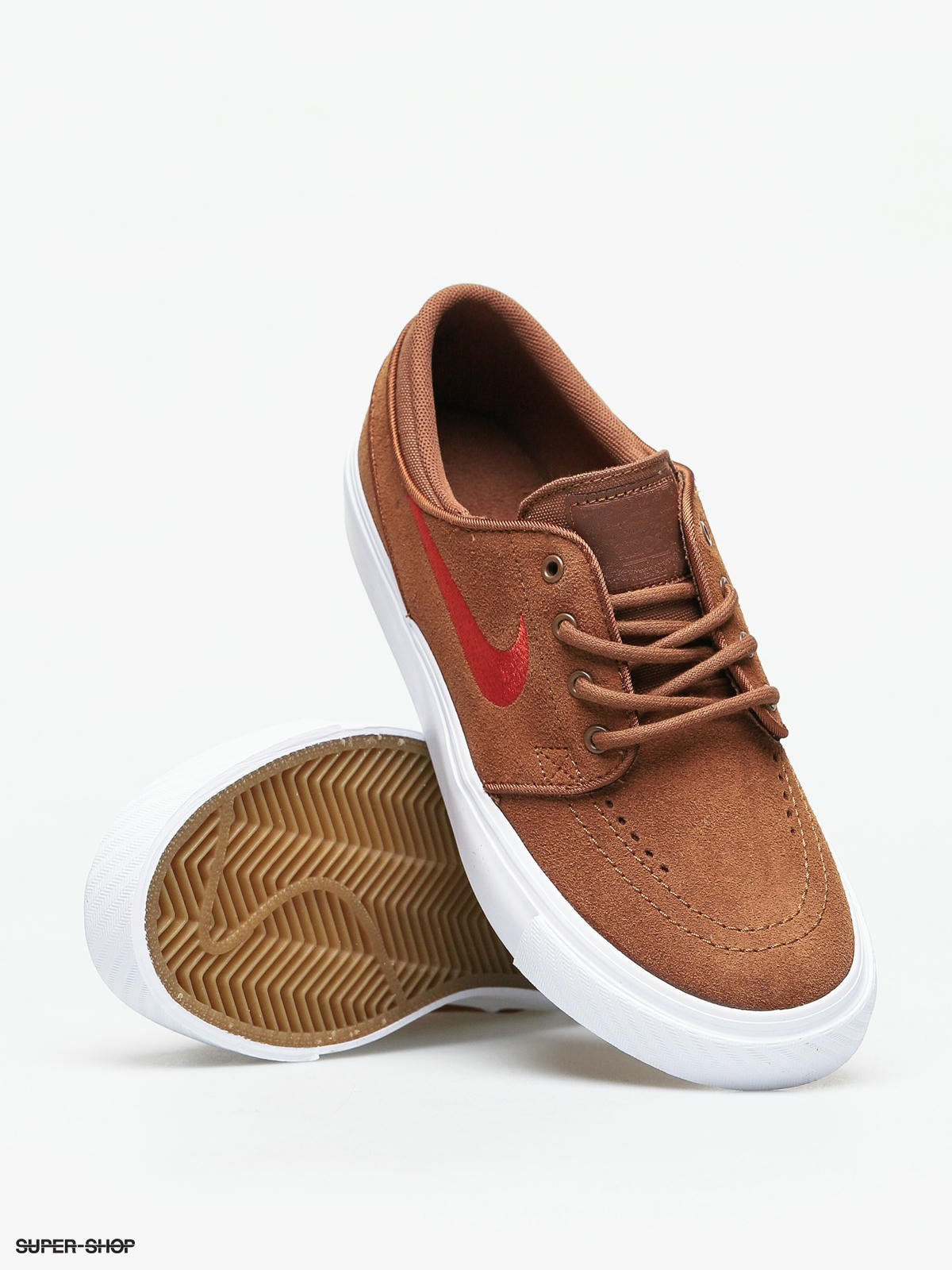 Nike SB Stefan Janoski Suede Shoes brown lt british tan mystic red white