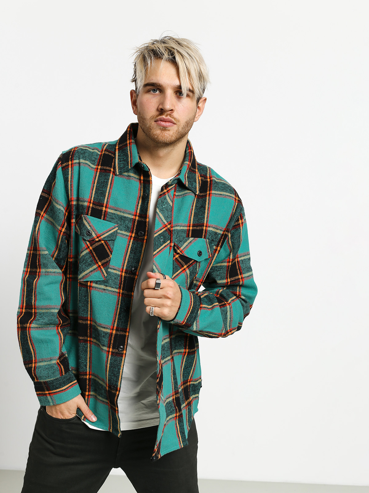 Stussy Ace Plaid Shirt (teal)