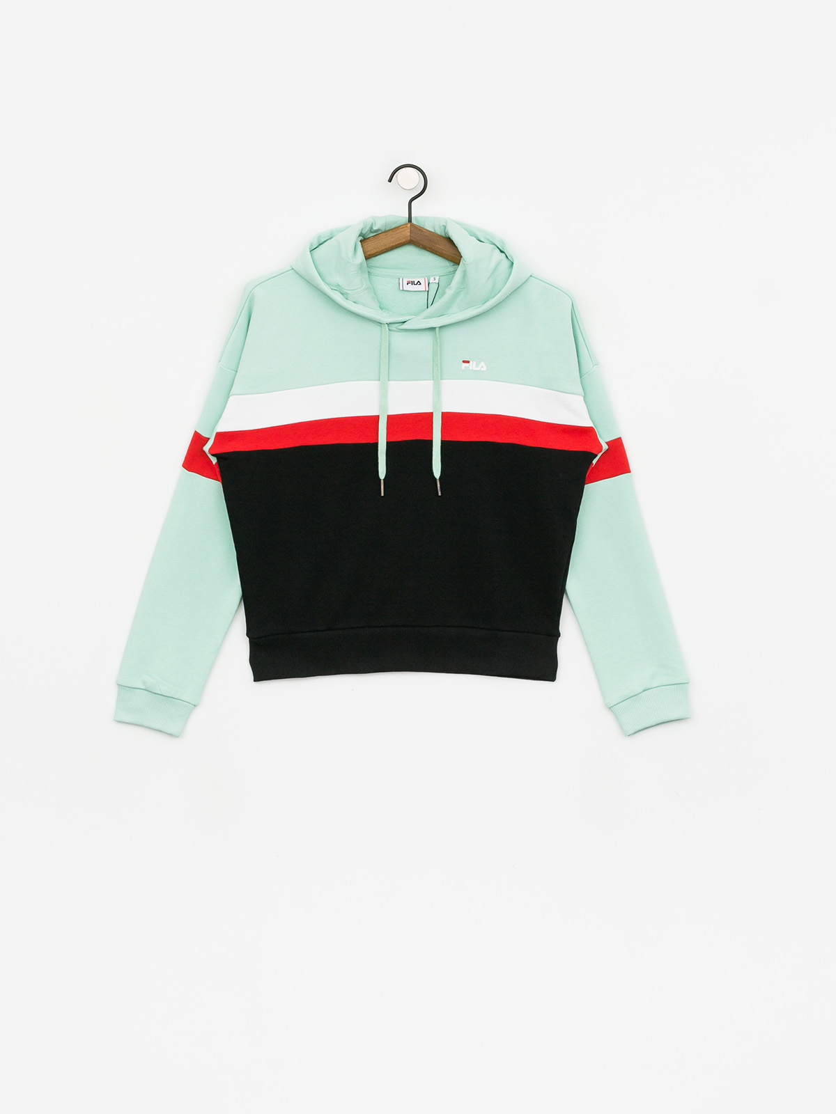 Fila Ella HD Hoodie Wmn (mist green/black/bright white/true red)