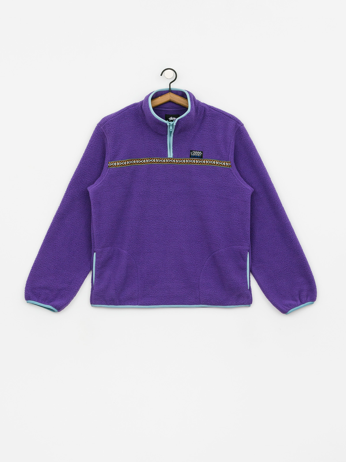 Womens Stussy Summit Half Zip Fleece (purple)