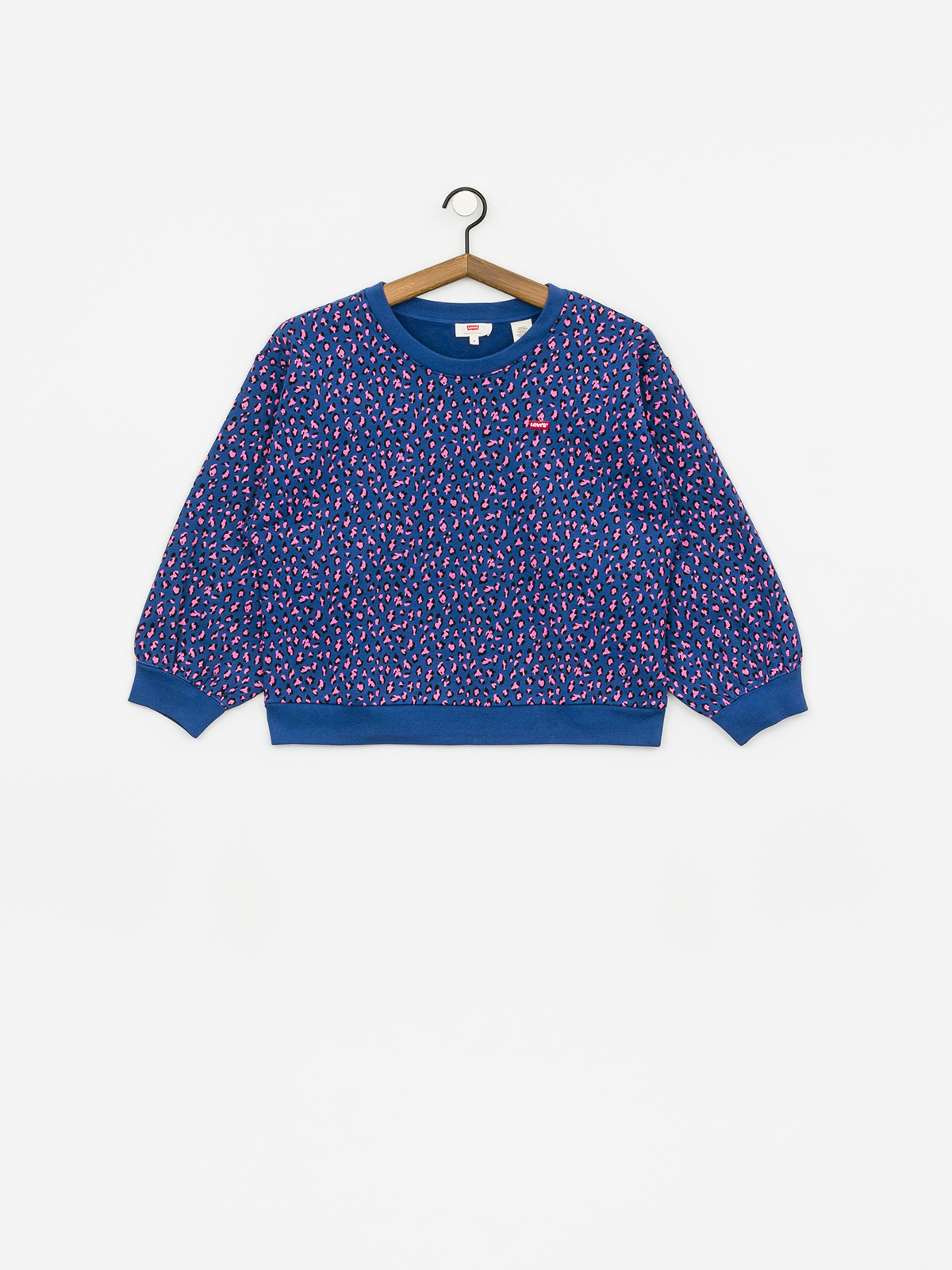 Levi's Isa Crew Fun Leopard Sweatshirt Wmn (blue)