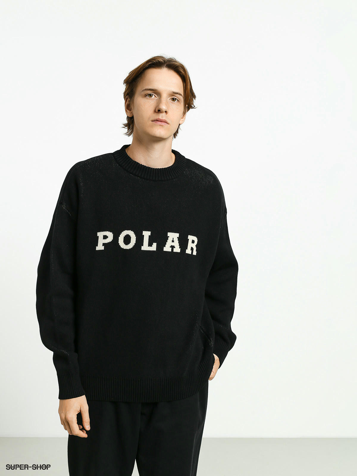 POLAR SKATE CO. EARTHKNIT SWEATER BLACK-