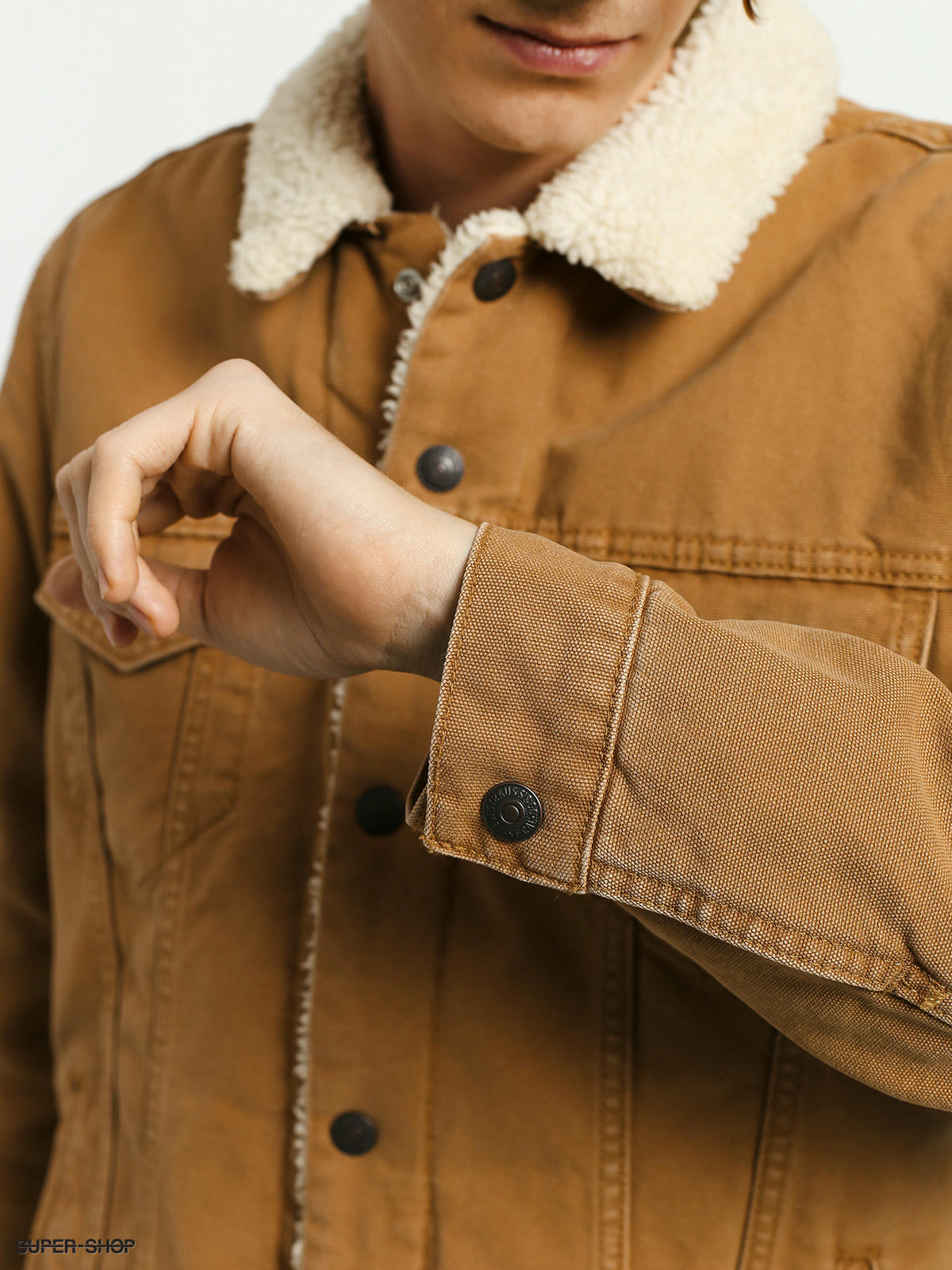 brown levis sherpa jacket