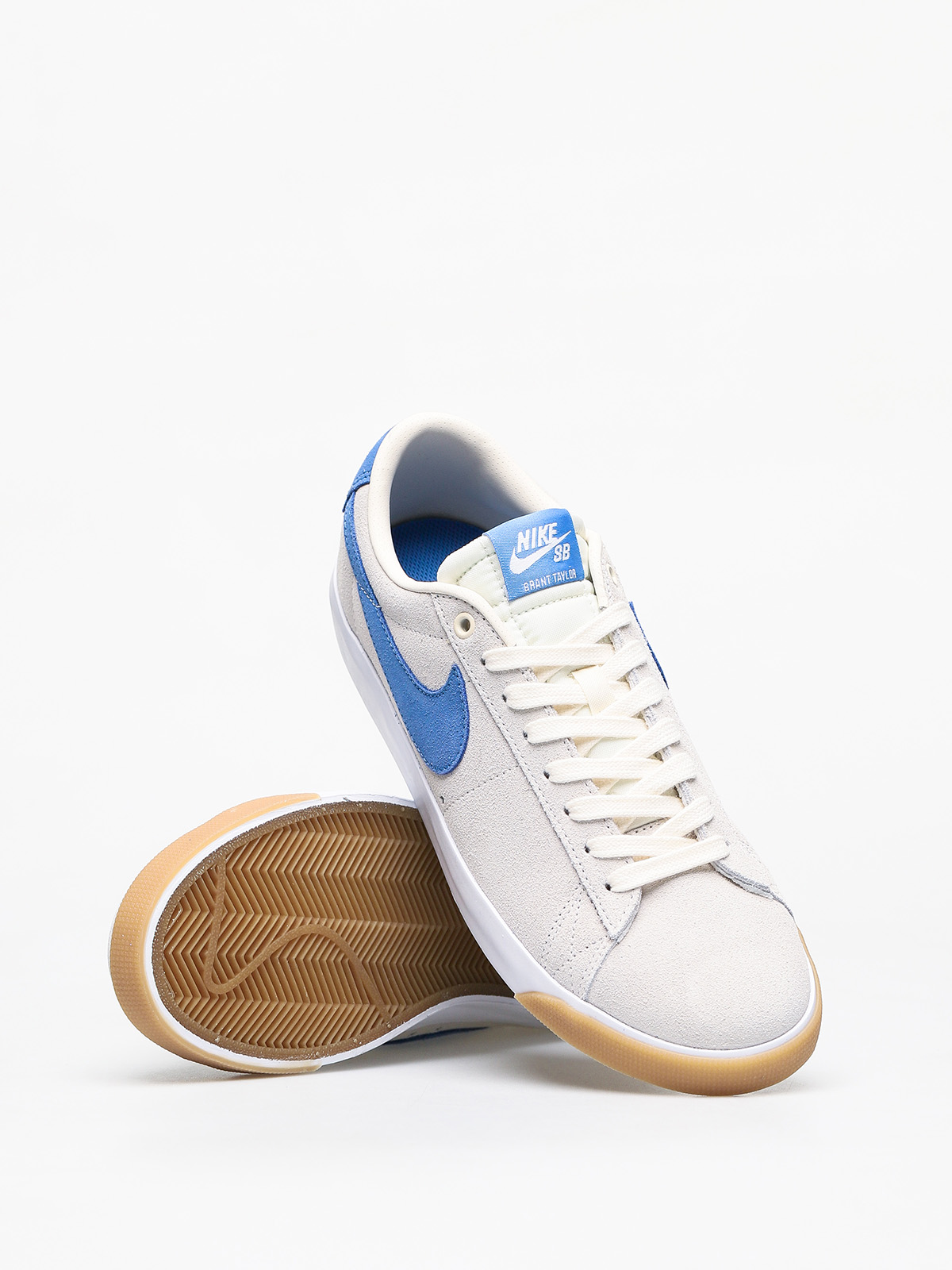 Nike SB Blazer Low Gt Shoes (pale ivory/pacific blue white)
