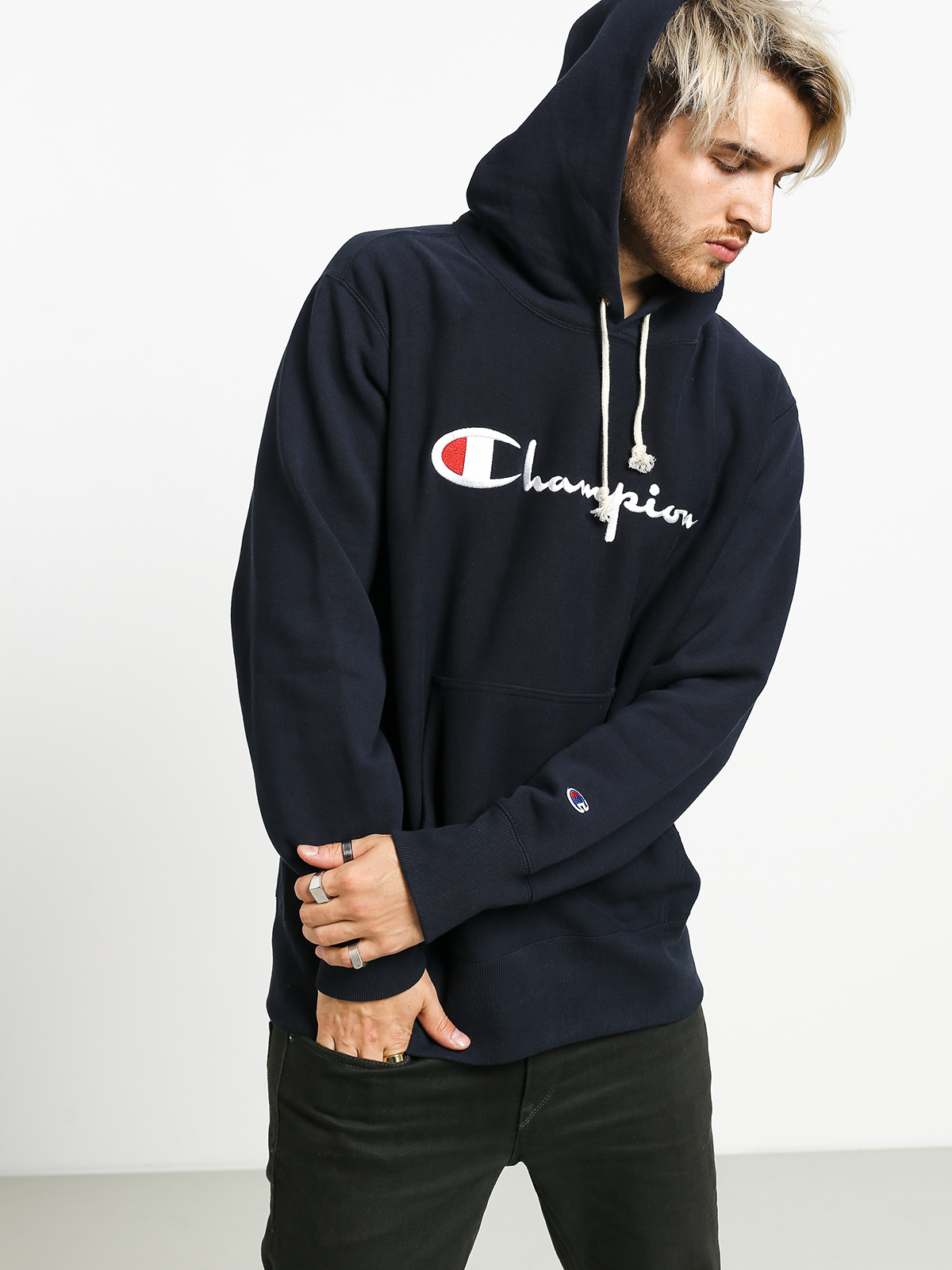 Champion Reverse Weave Hooded Big Logo HD Hoodie (nny)