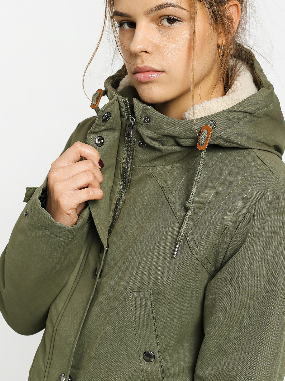 Volcom Walk On By 5K Parka Jacket Wmn (army green combo)