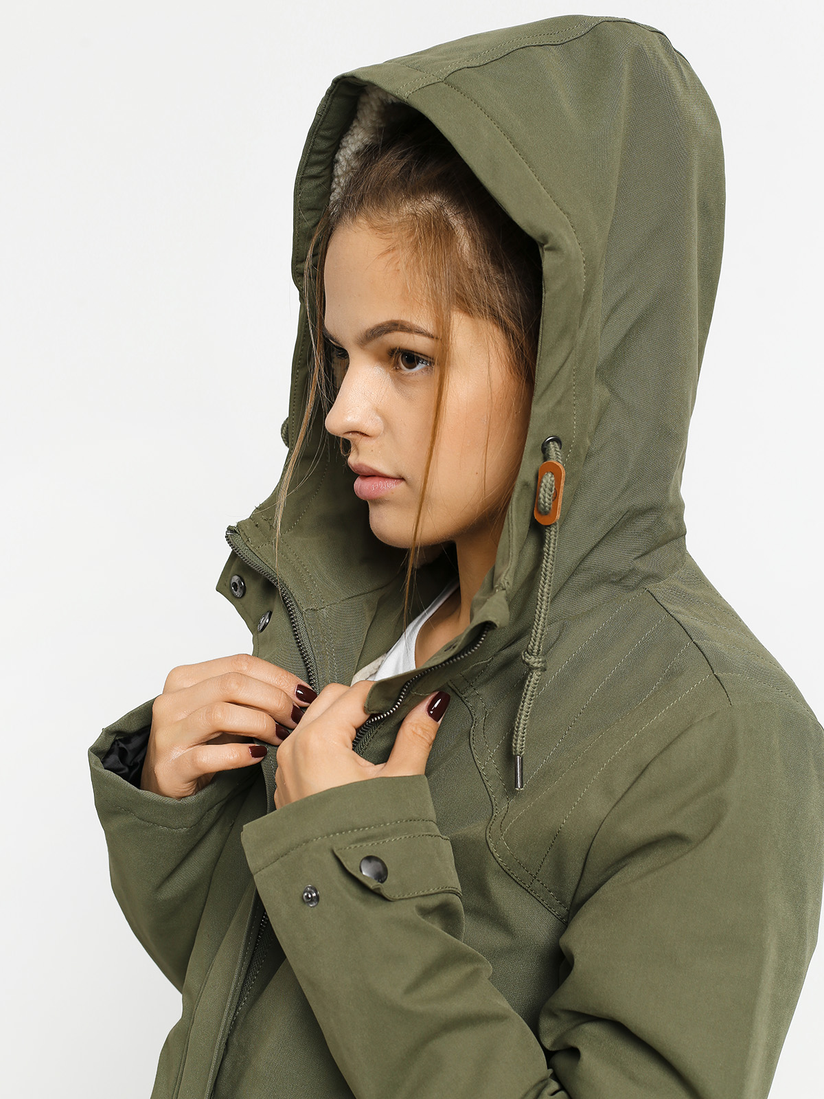 Volcom Walk On By 5K Parka Jacket Wmn (army green combo)