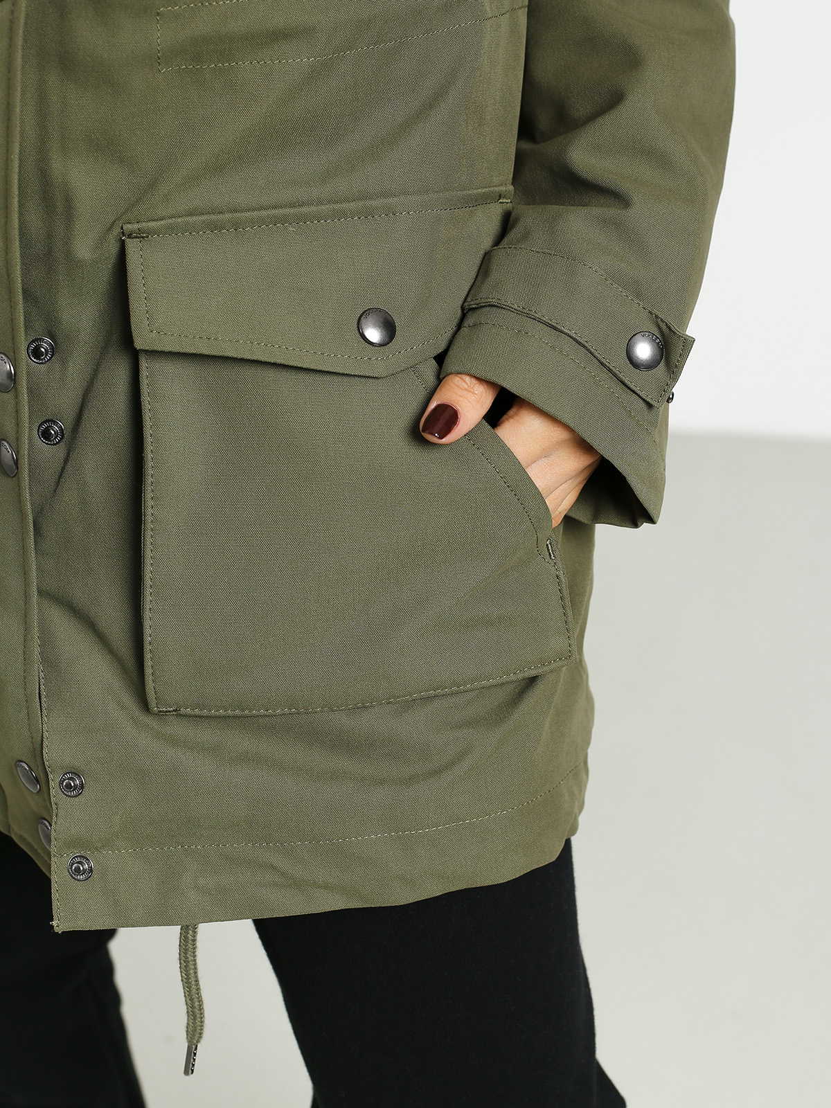 Volcom Walk On By 5K Parka Jacket Wmn (army green combo)