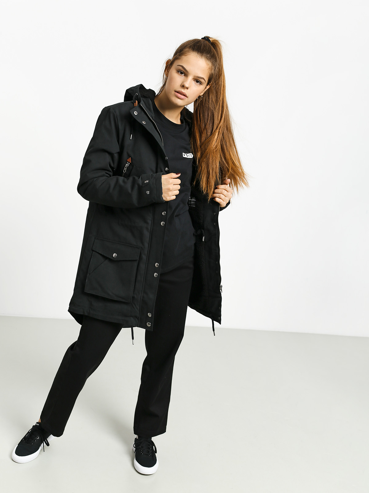 Volcom Walk On By 5K Parka Jacket Wmn (black)