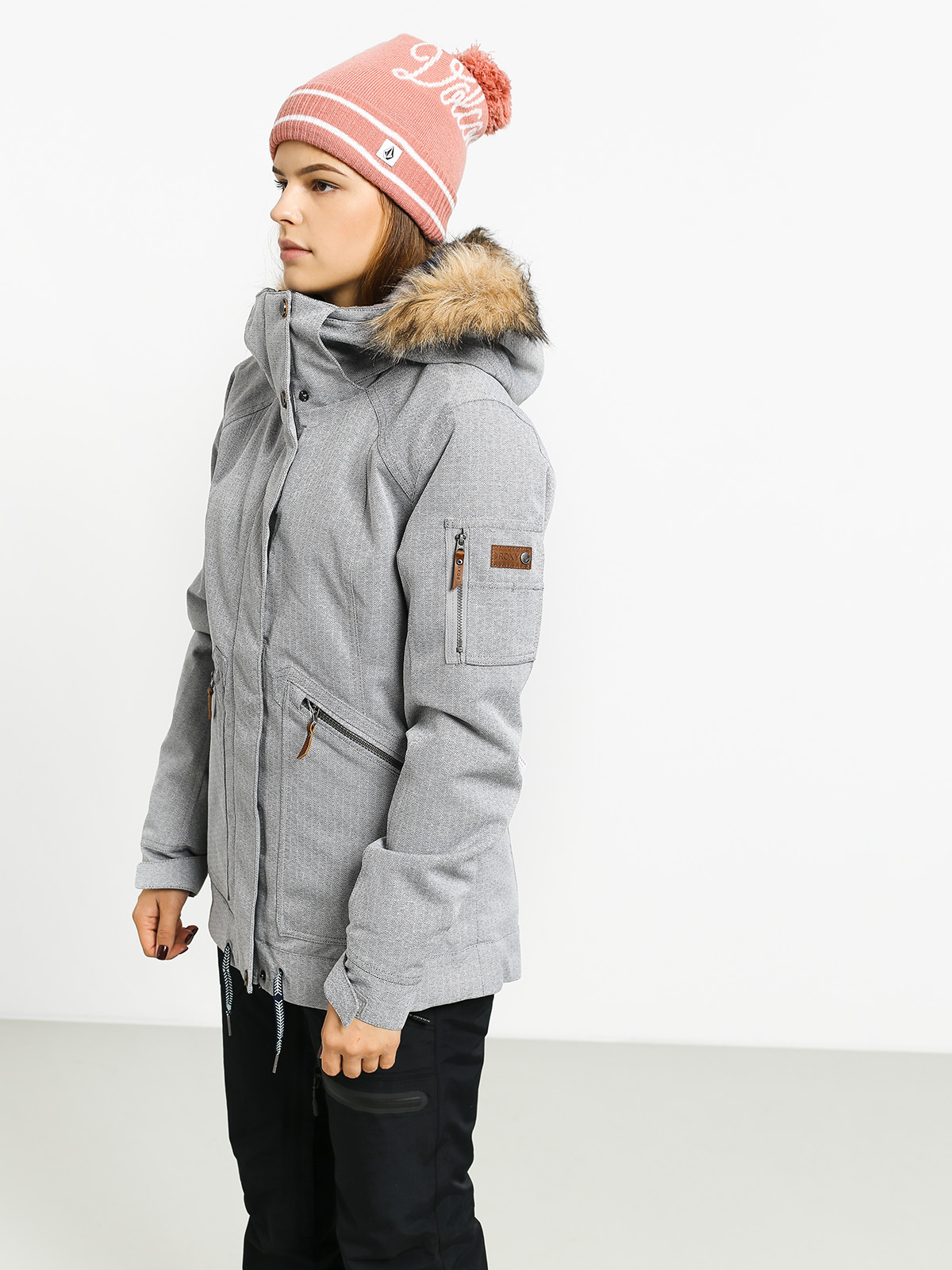 roxy grey ski jacket