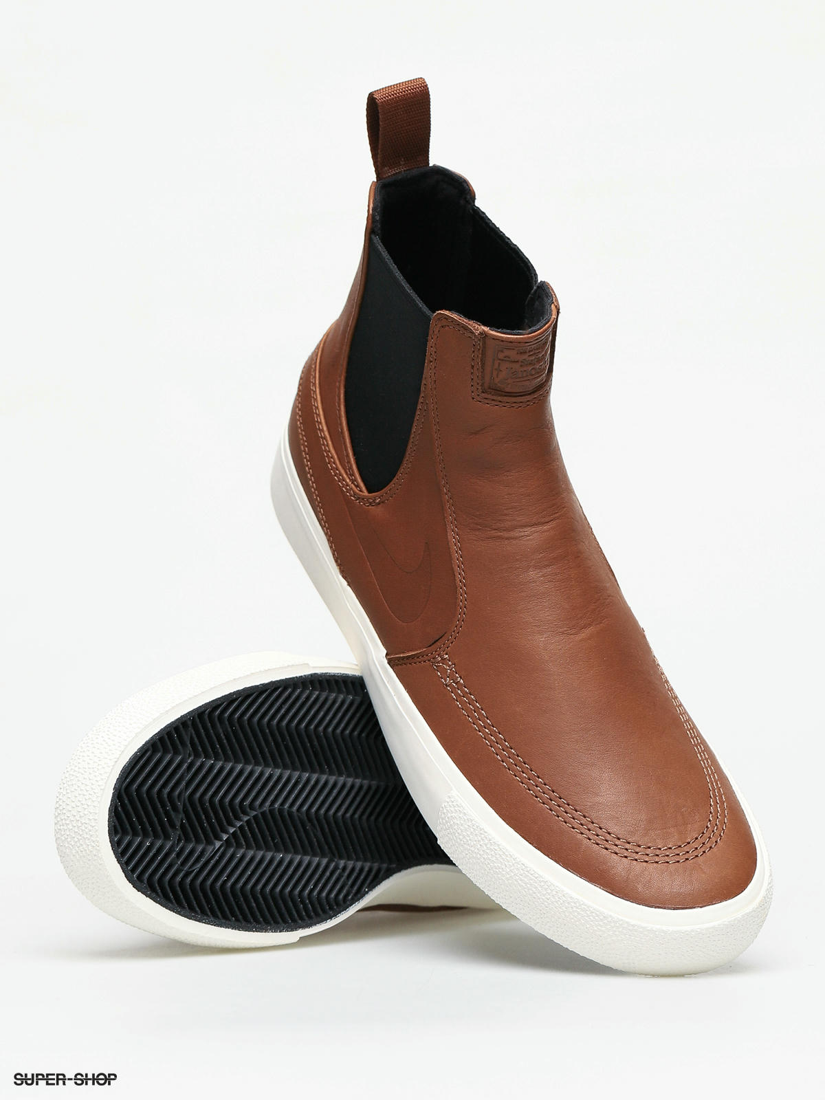 sb janoski british tan  and  white slip-on skate shoes