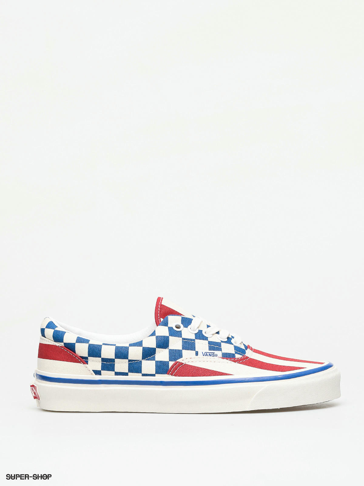 vans era red and blue