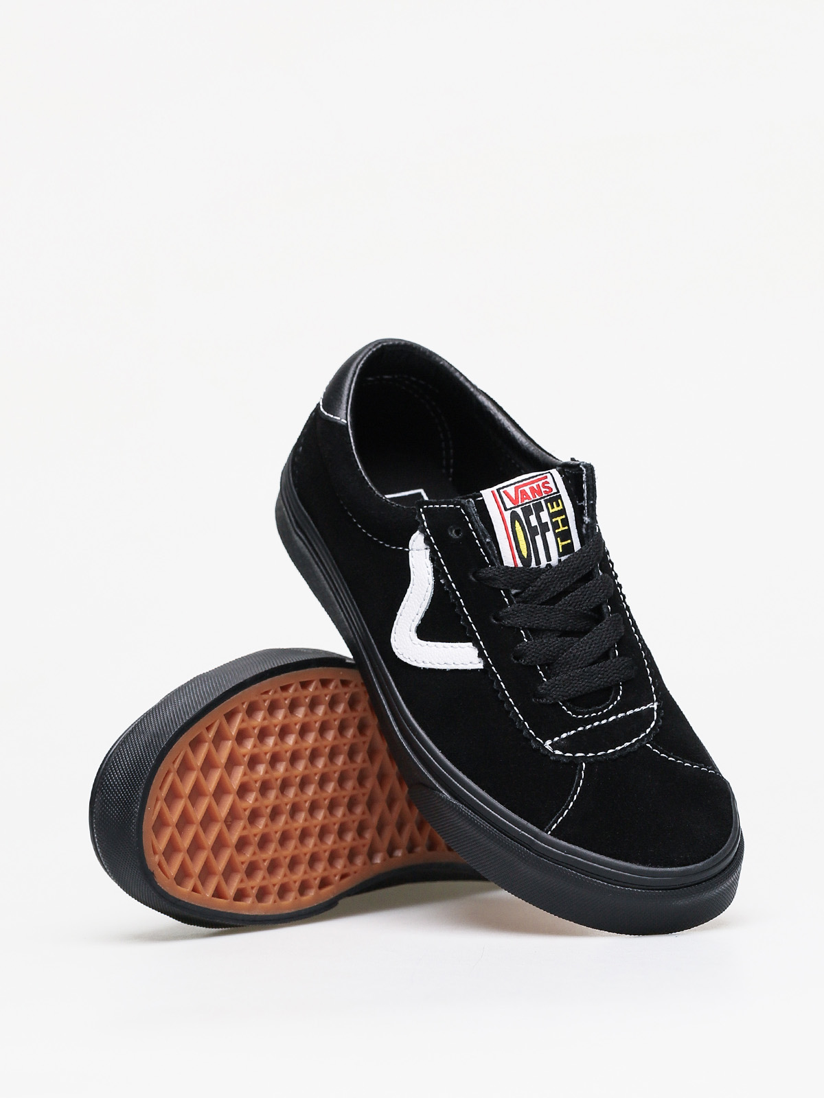 black vans running shoes