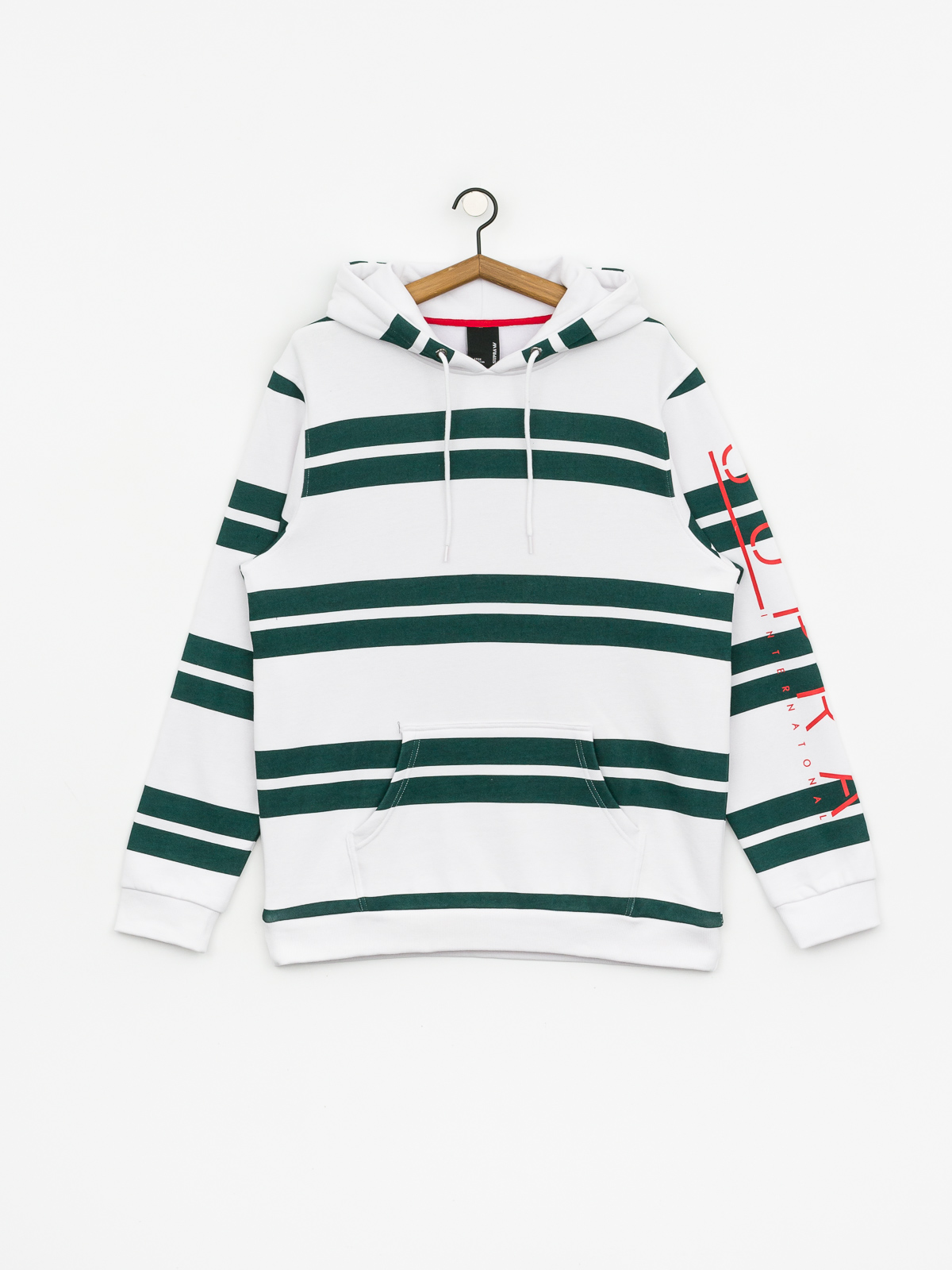 Supra Represent Stripe HD Hoodie (white/evergreen)