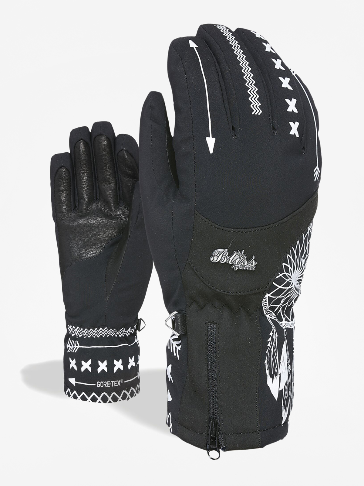 Level Bliss Emerald Gore Tex Gloves Wmn (black white)
