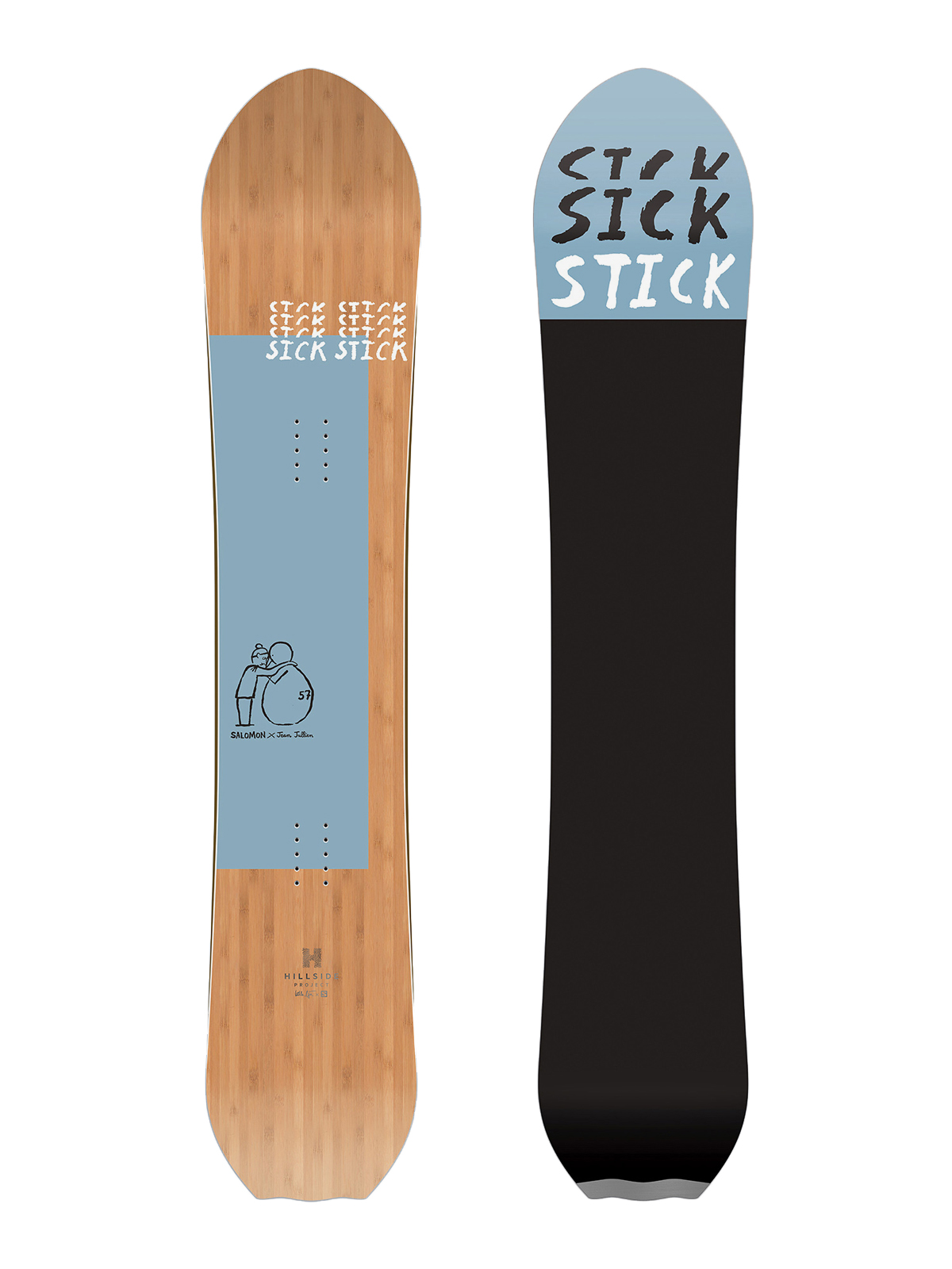 Mens Salomon Sickstick Snowboard (black/blue)
