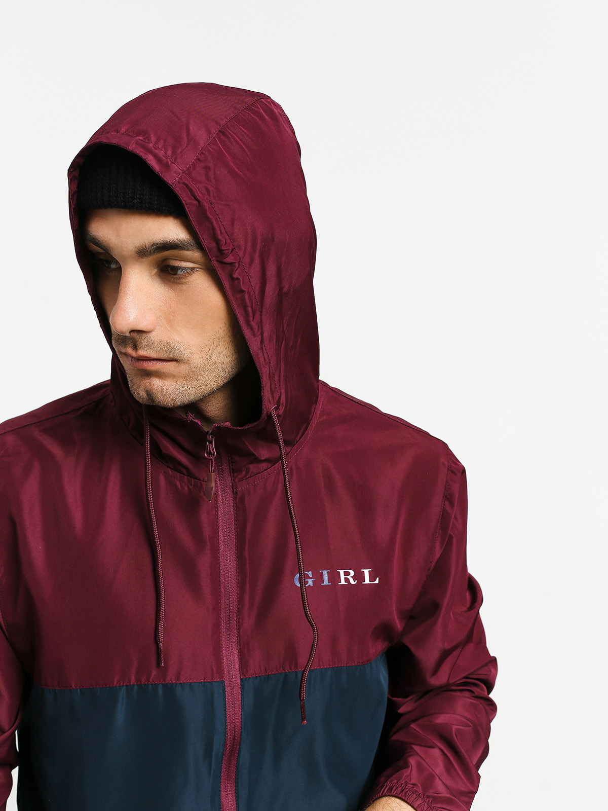 Girl Skateboard Classic Serif 2 Tone Jacket (burgundy/navy)