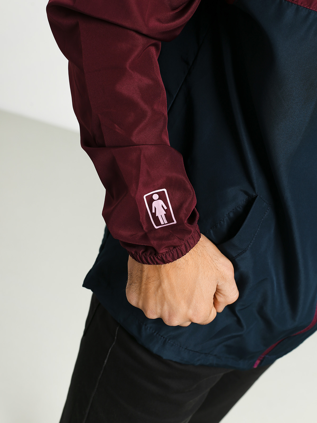 Girl Skateboard Classic Serif 2 Tone Jacket (burgundy/navy)