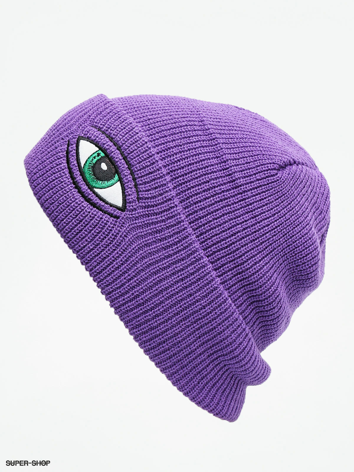 purple beanie with eye