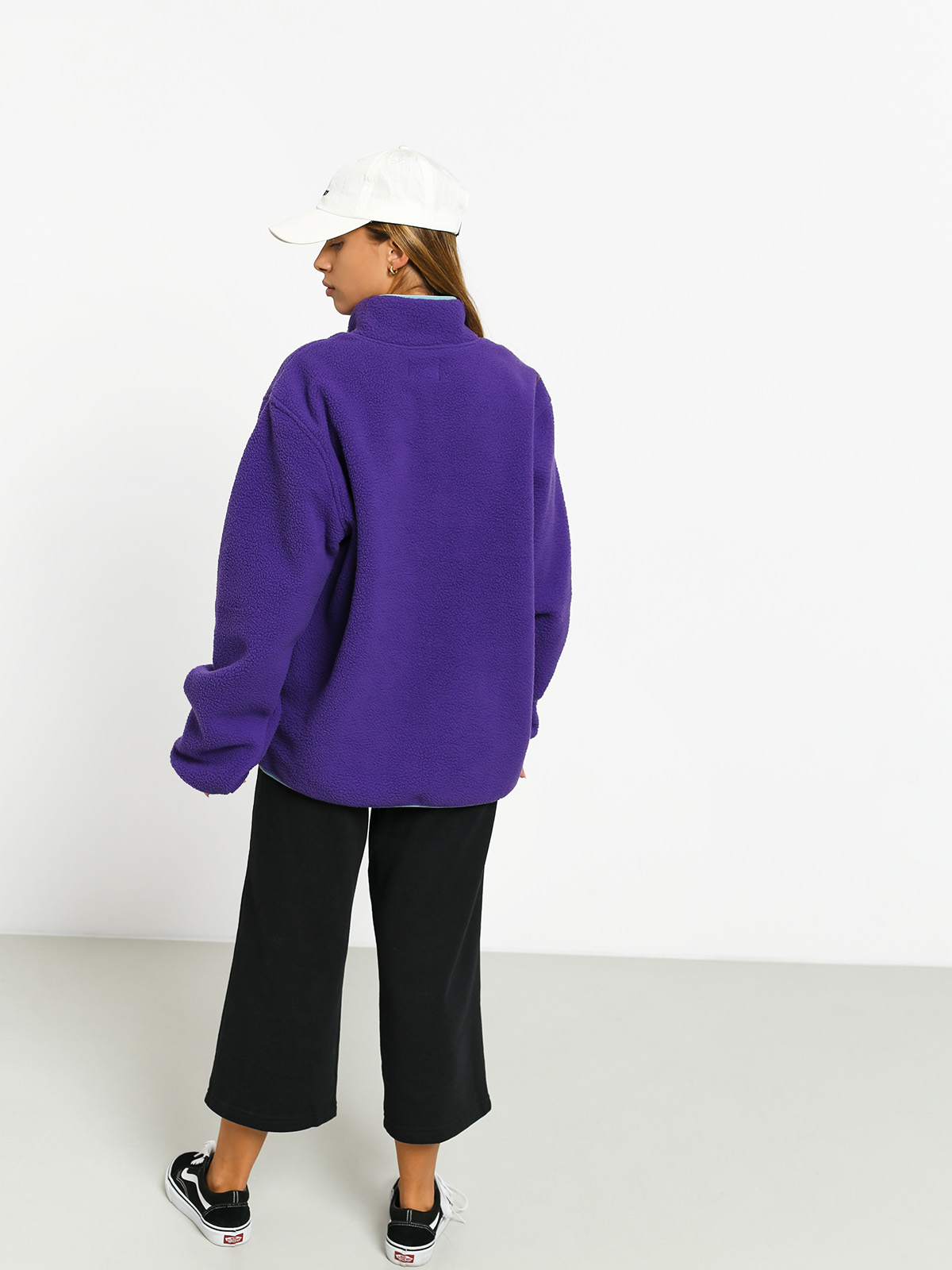 Womens Stussy Summit Half Zip Fleece (purple)