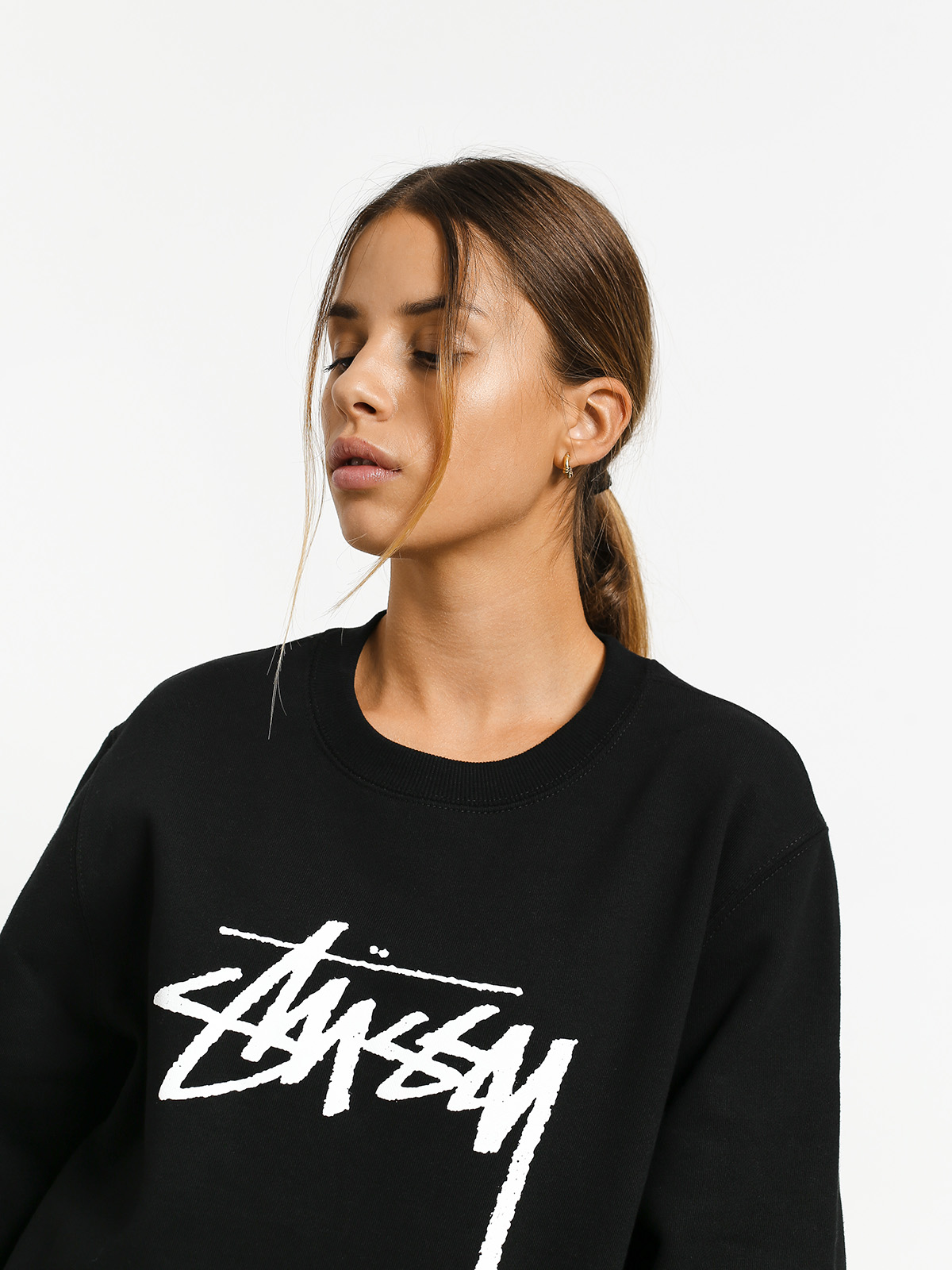 Stussy Stock Crew Sweatshirt Wmn - black (black)