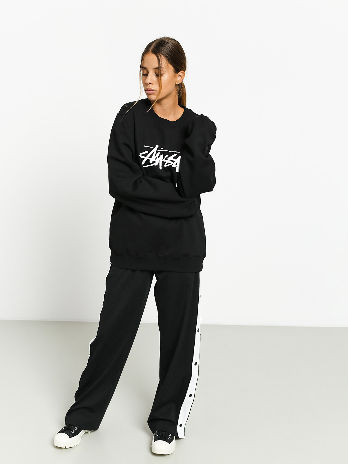 Stussy Stock Crew Sweatshirt Wmn - black (black)