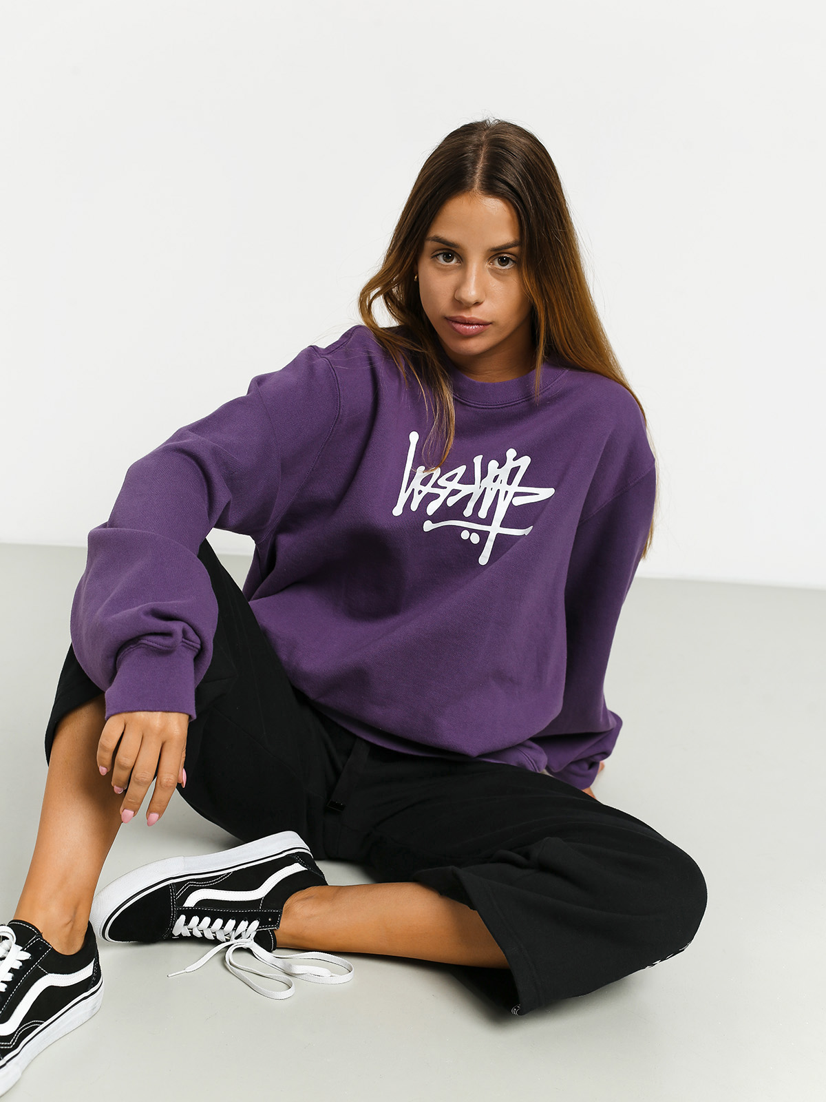 Stussy Flip Sweatshirt Wmn - violet (berry)