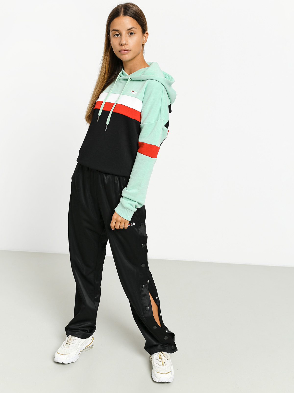Fila Ella HD Hoodie Wmn (mist green/black/bright white/true red)