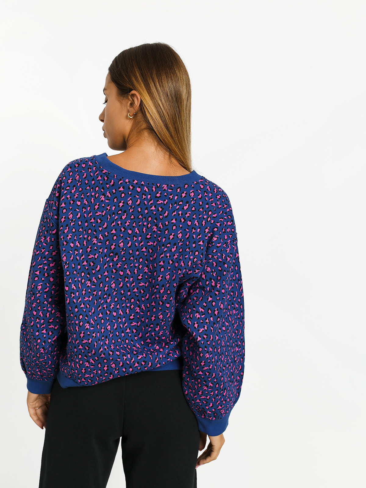 Levi's Isa Crew Fun Leopard Sweatshirt Wmn (blue)