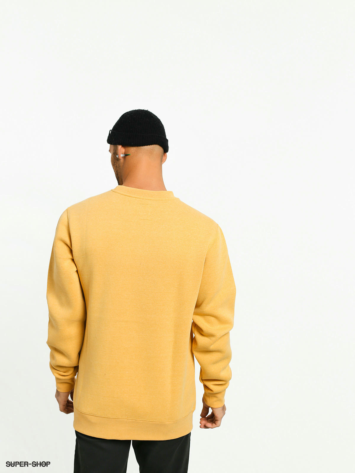 tan tape heavy crew sweatshirt