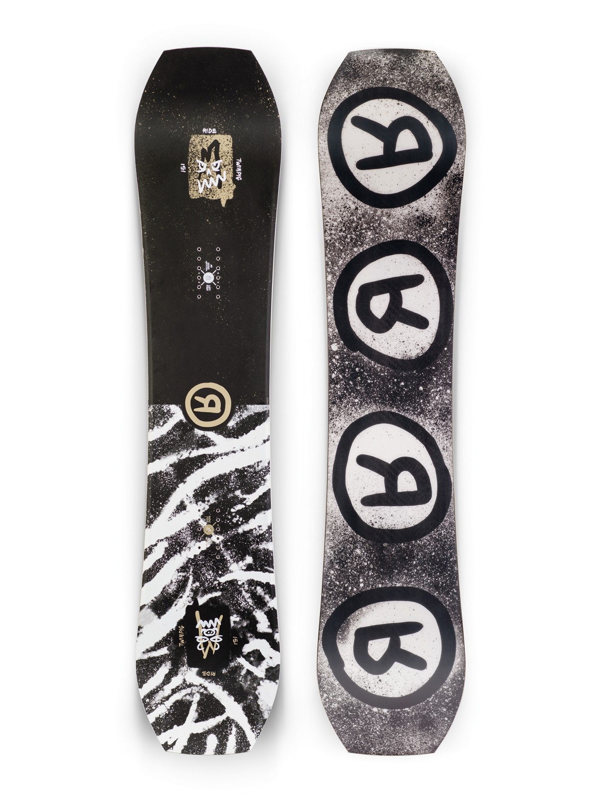 Mens Ride Twinpig Snowboard (navy/white)