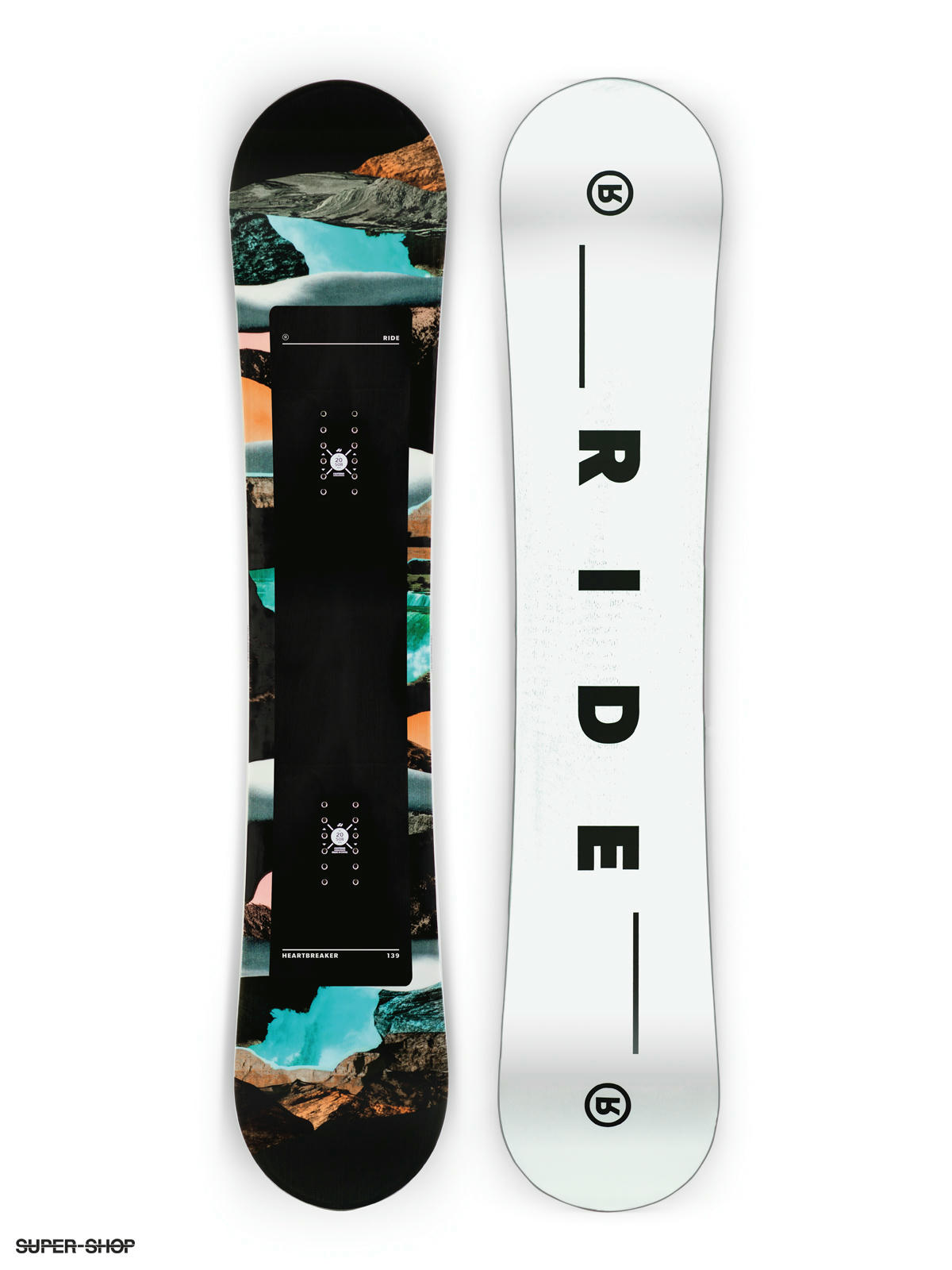 ride white snowboard