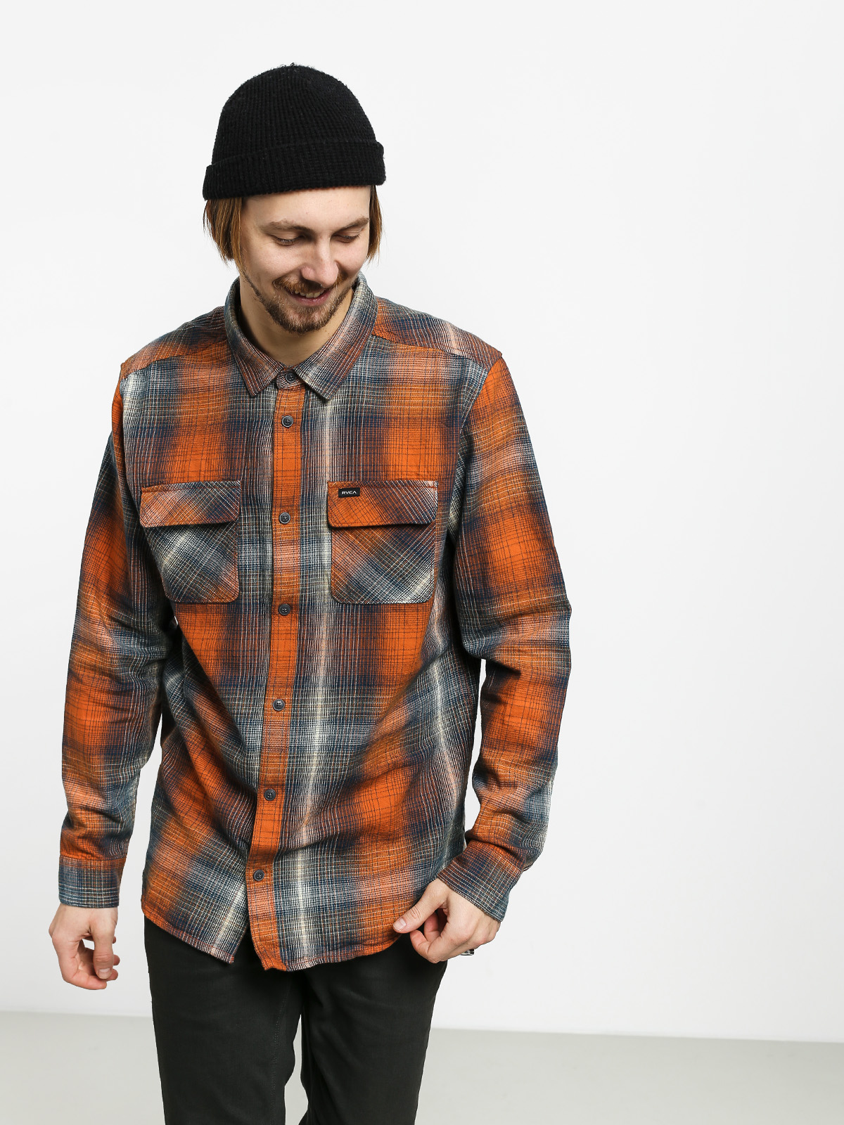 RVCA Muir Flannel Ls Shirt (rust orange)