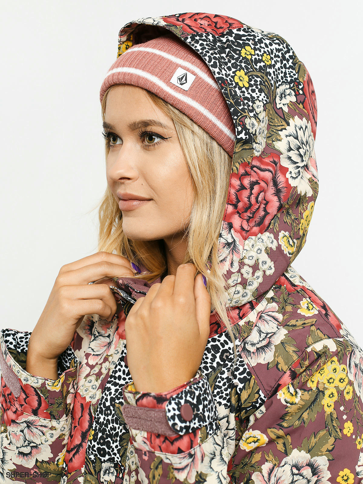 burton cheetah floral jacket