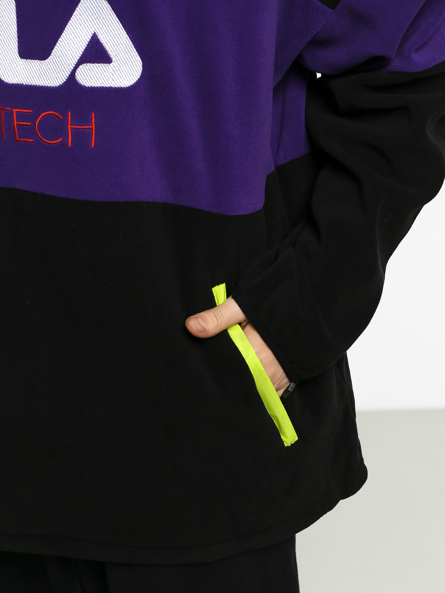 purple half zip sweatshirt