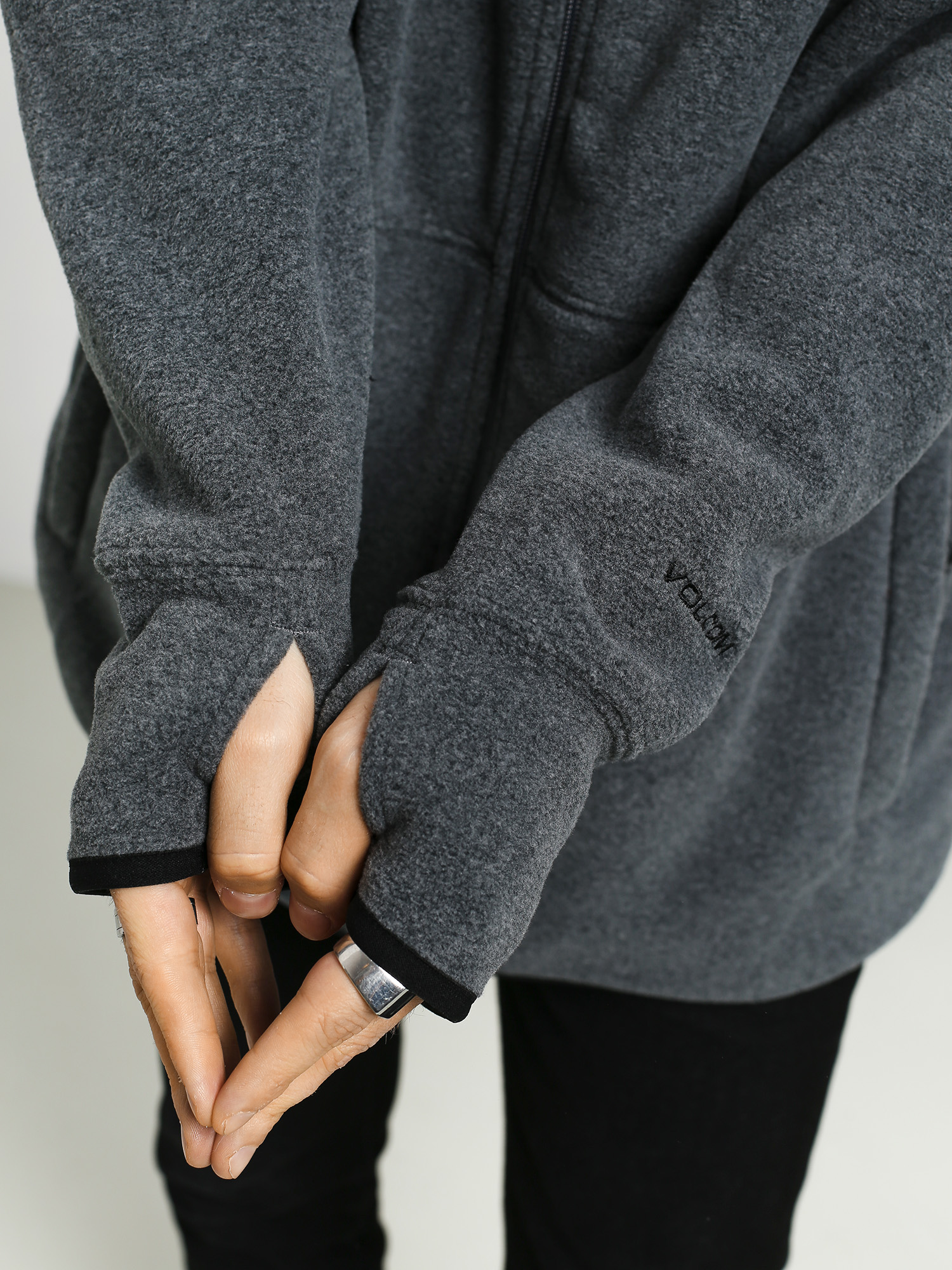 Mens Volcom Polartec Fleece HD Hoodie (hgr)