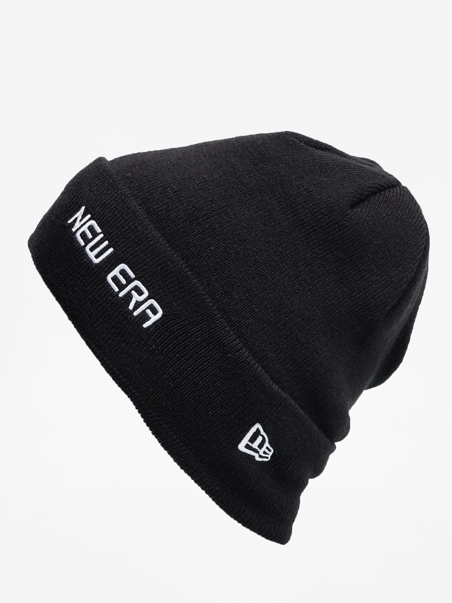 New Era Cuff Knit Beanie (black/white)