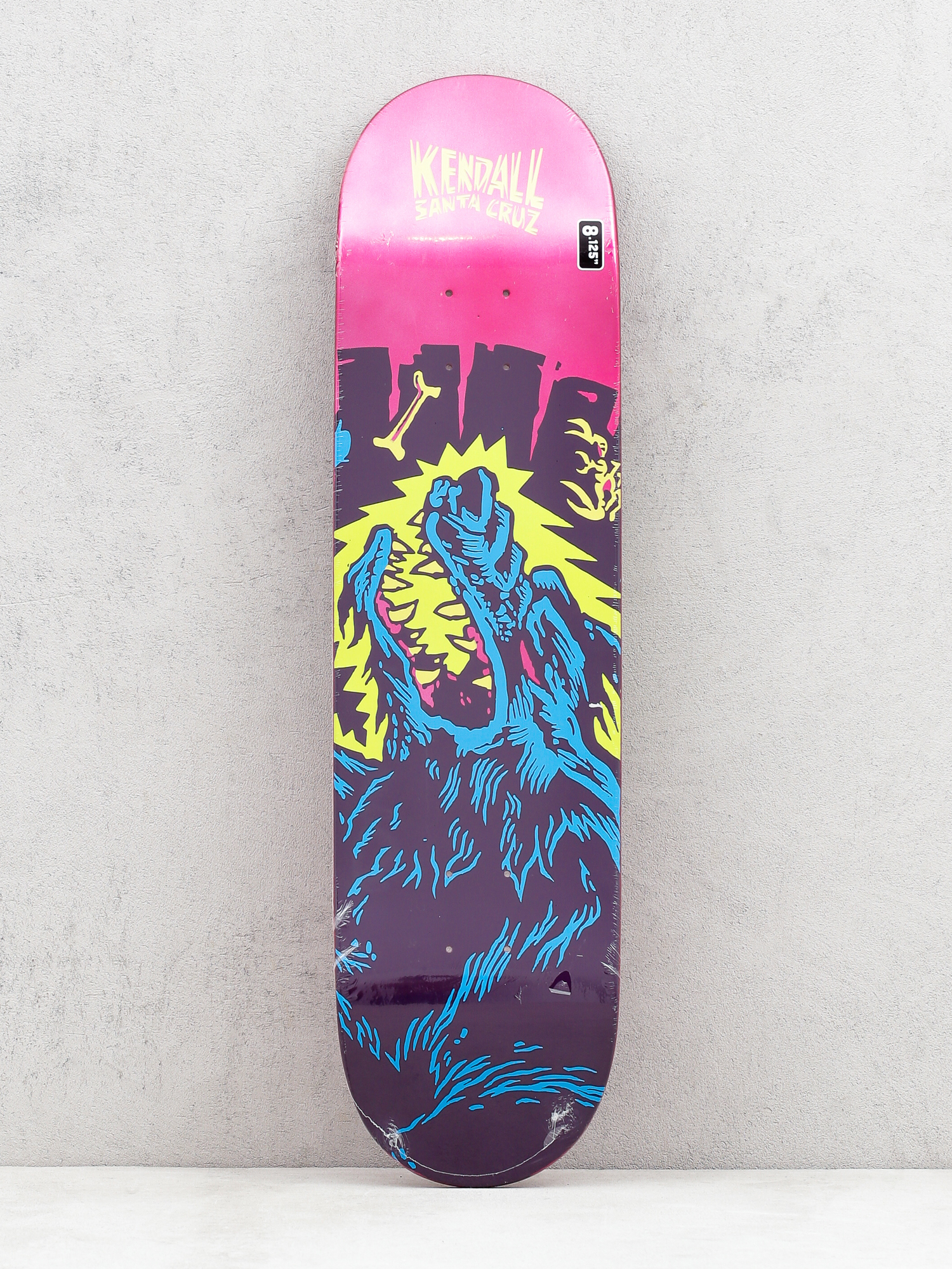 Santa Cruz Kendall Wolf Flashback Deck Black Blue Pink